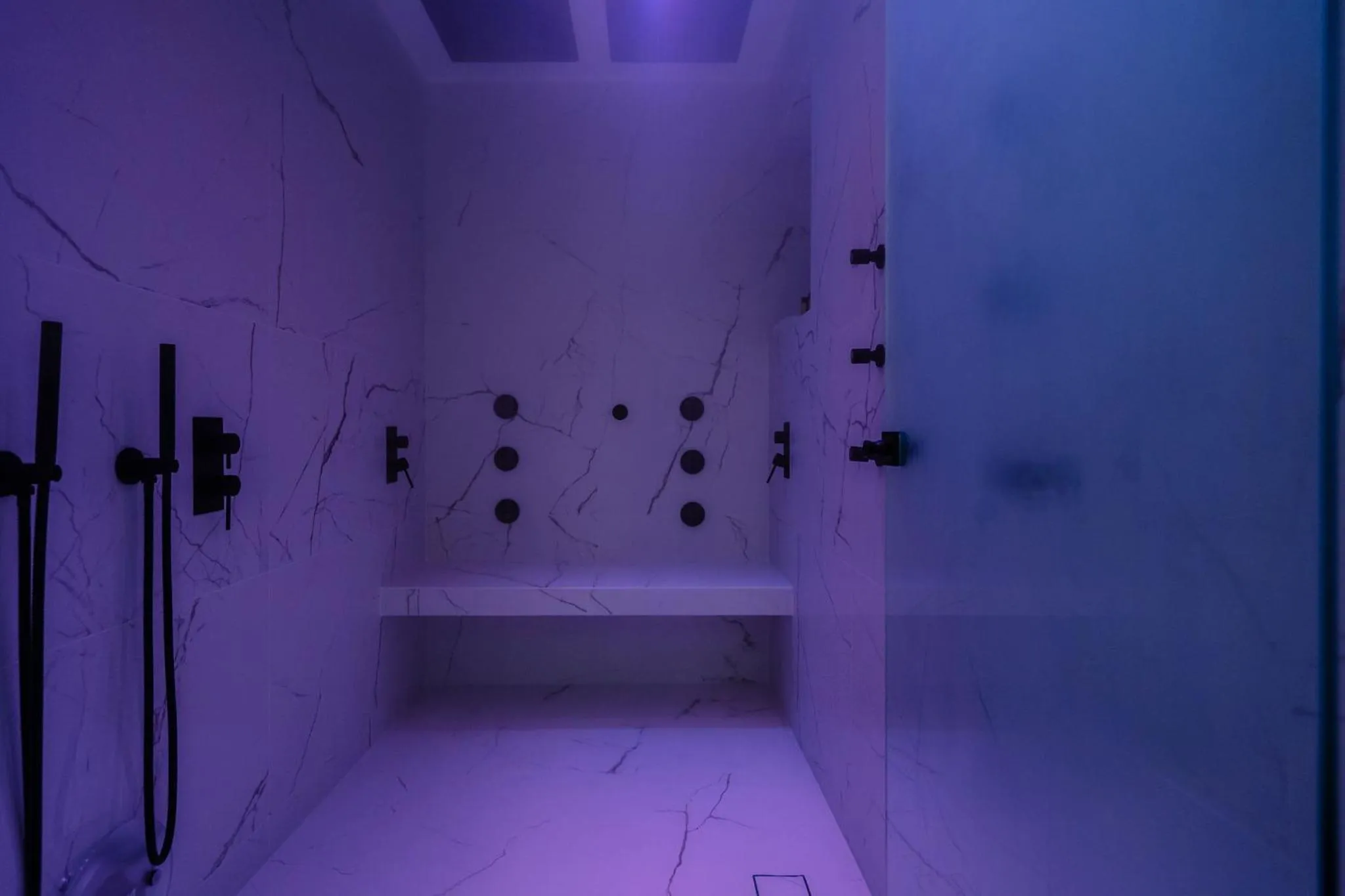 Steam room in Legato Spa Suites