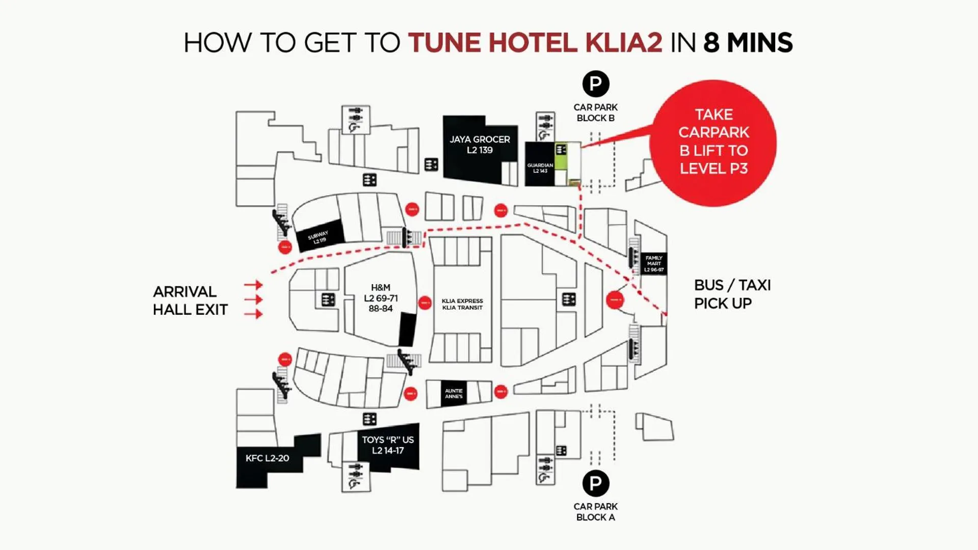 Landmark view in Tune Hotel KLIA-KLIA2, Airport Transit Hotel