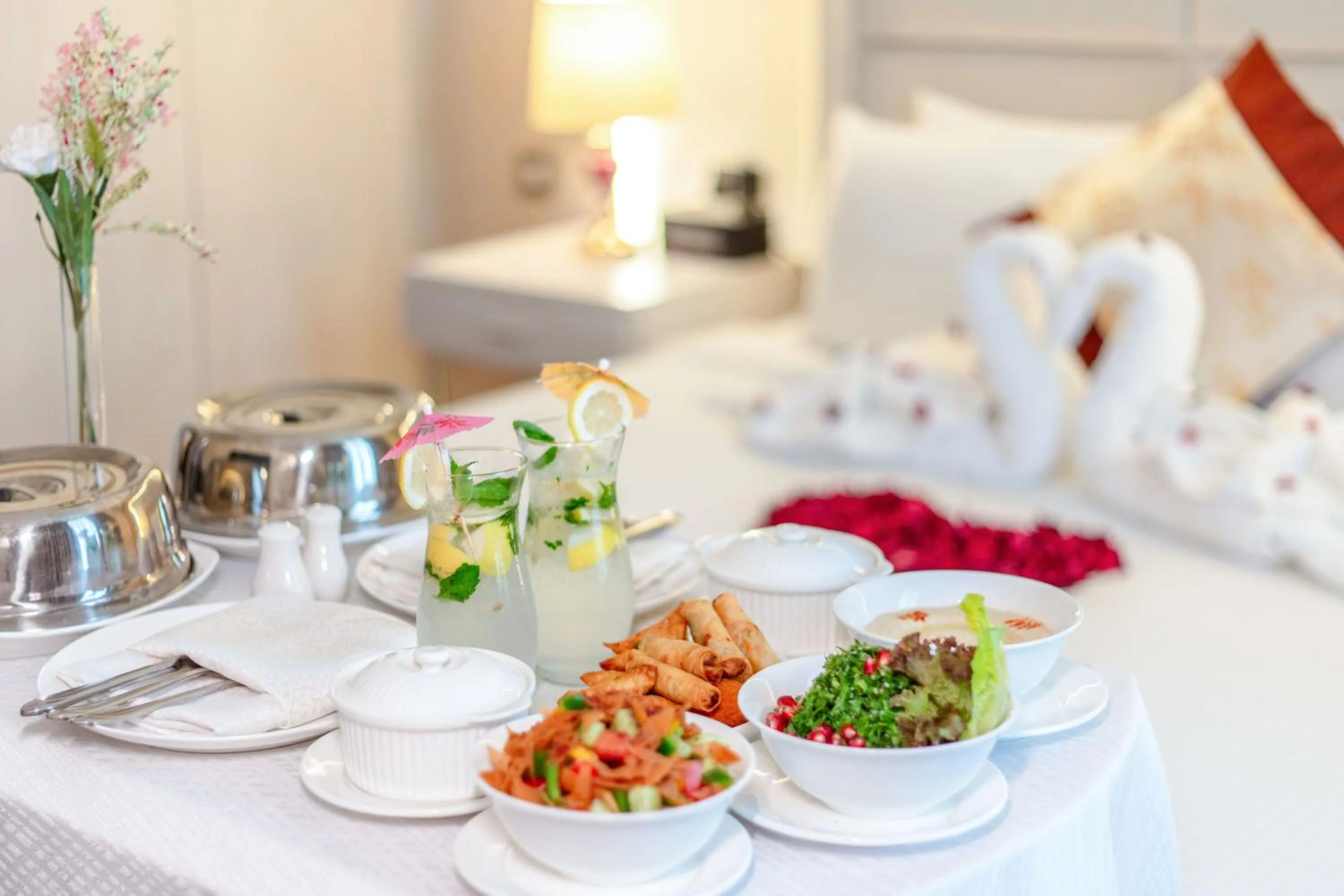 room service, Bed in City Tower Hotel