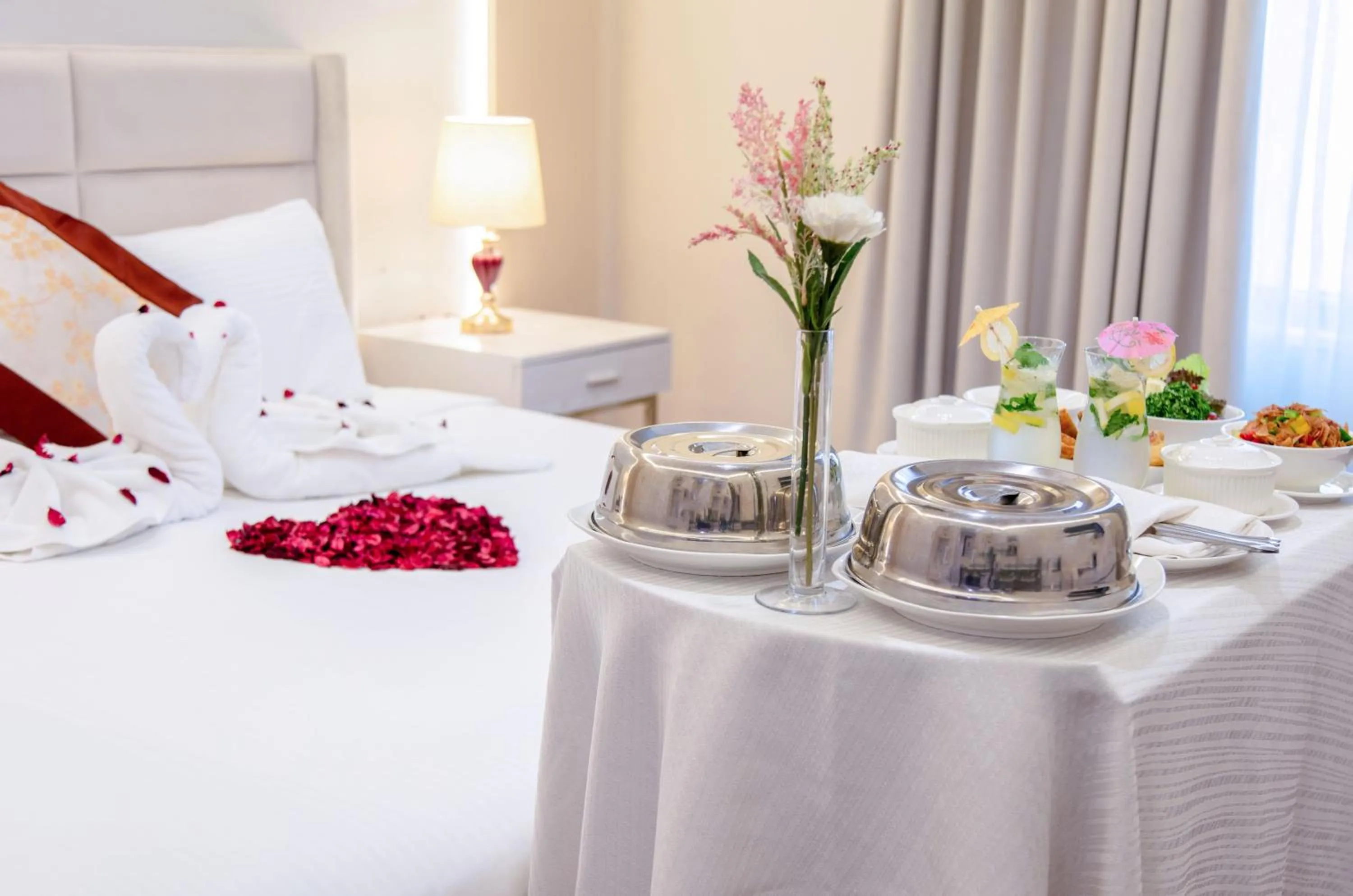 room service, Bed in City Tower Hotel