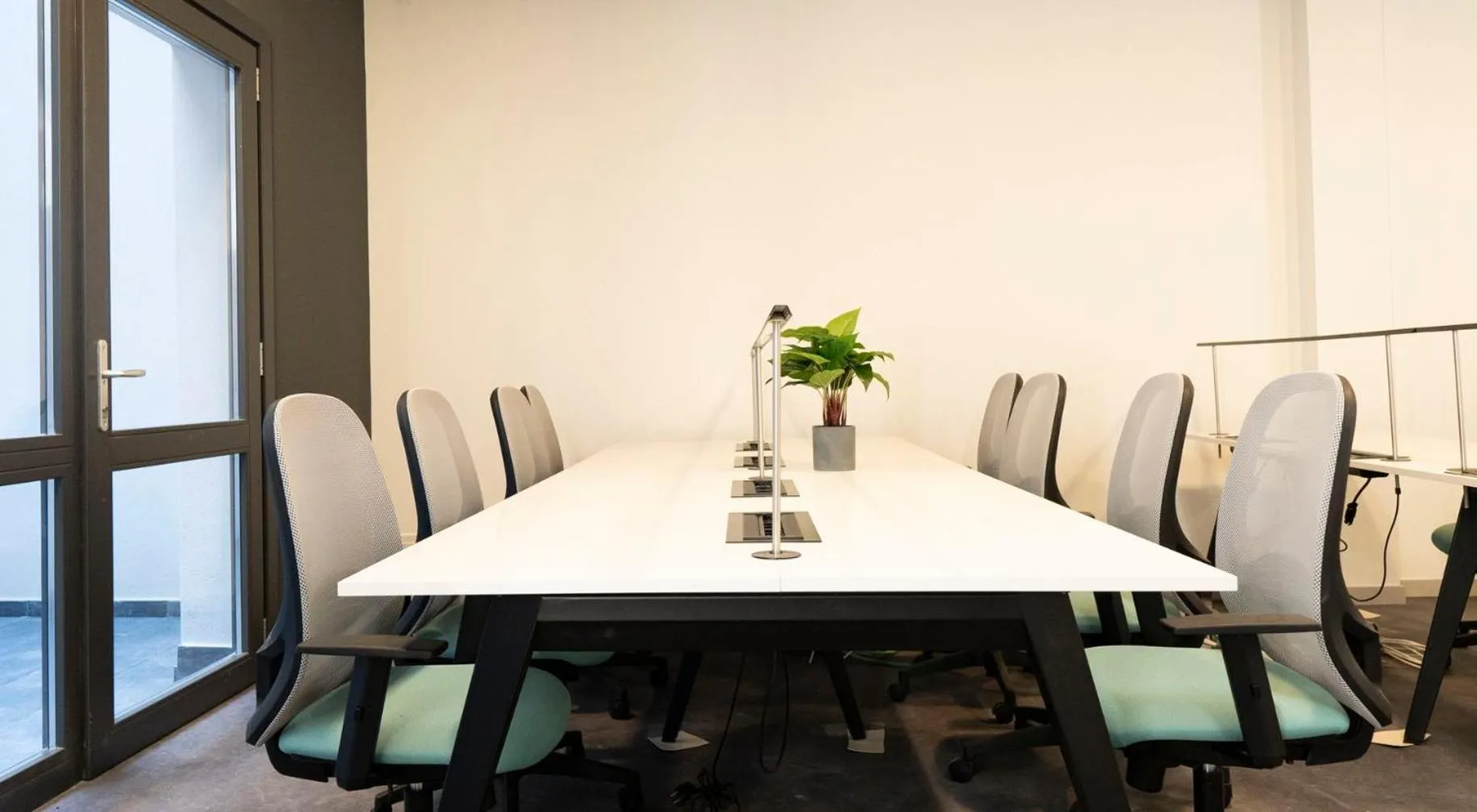 Seating area in Coliving Compostela