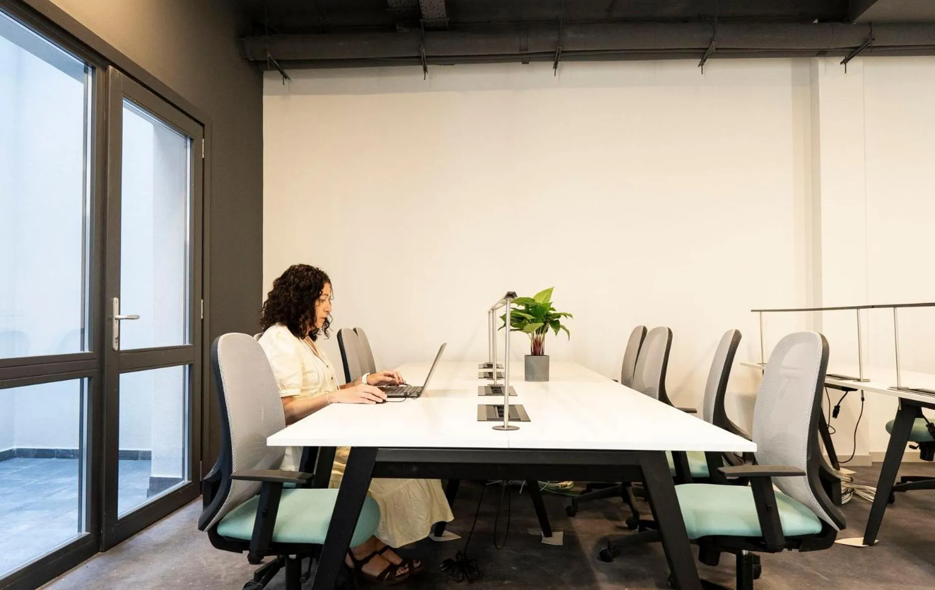 Seating area in Coliving Compostela