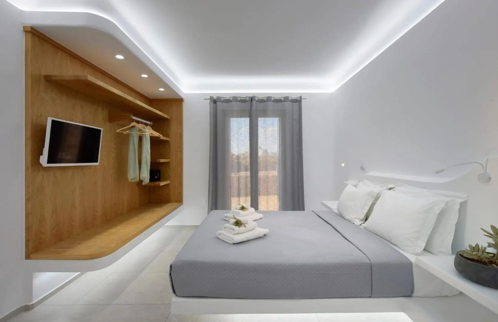 Bedroom, Bed in AC Village Christoulis