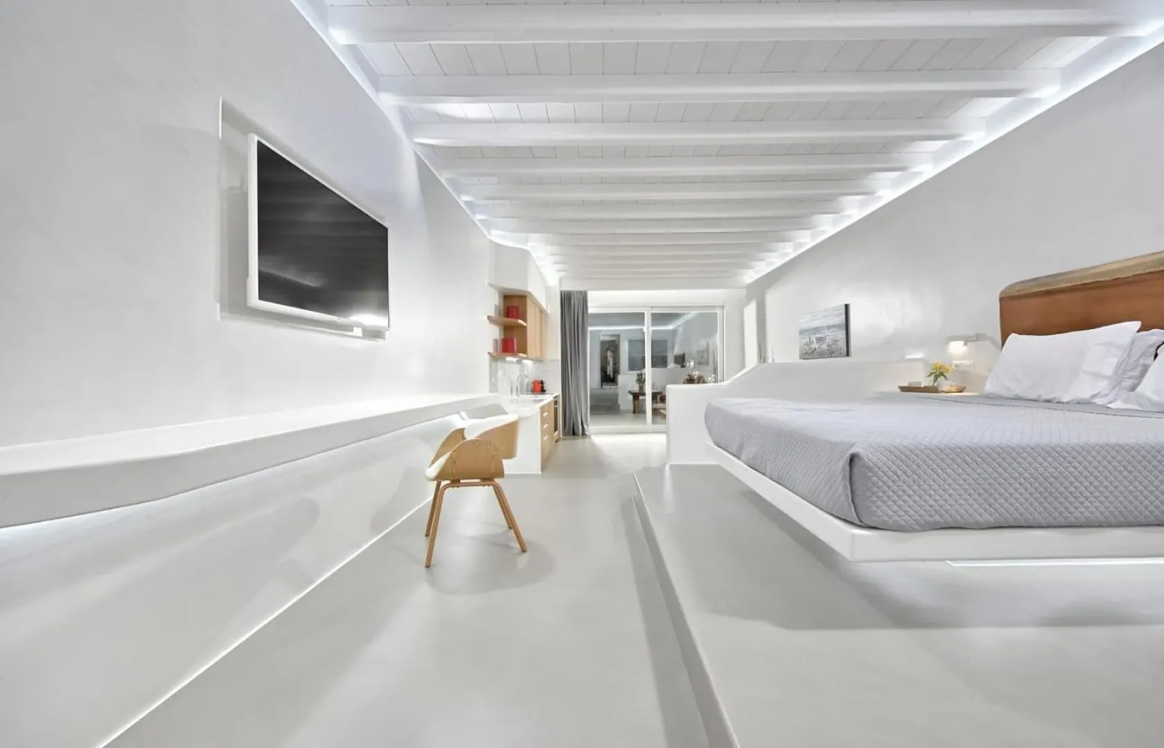 Bedroom, Bed in AC Village Christoulis