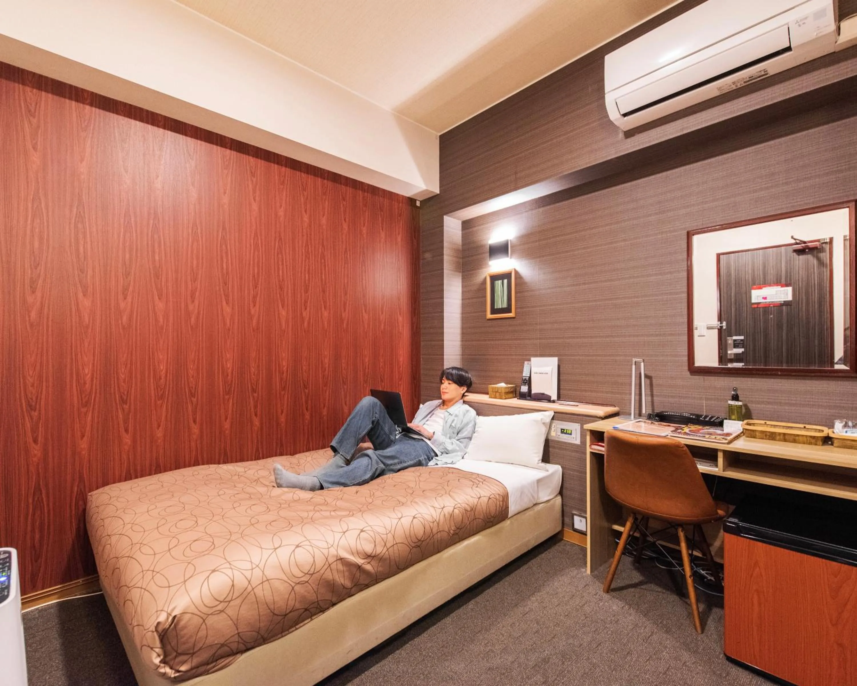 People, Bed in HOTEL RELIEF Kokura Station