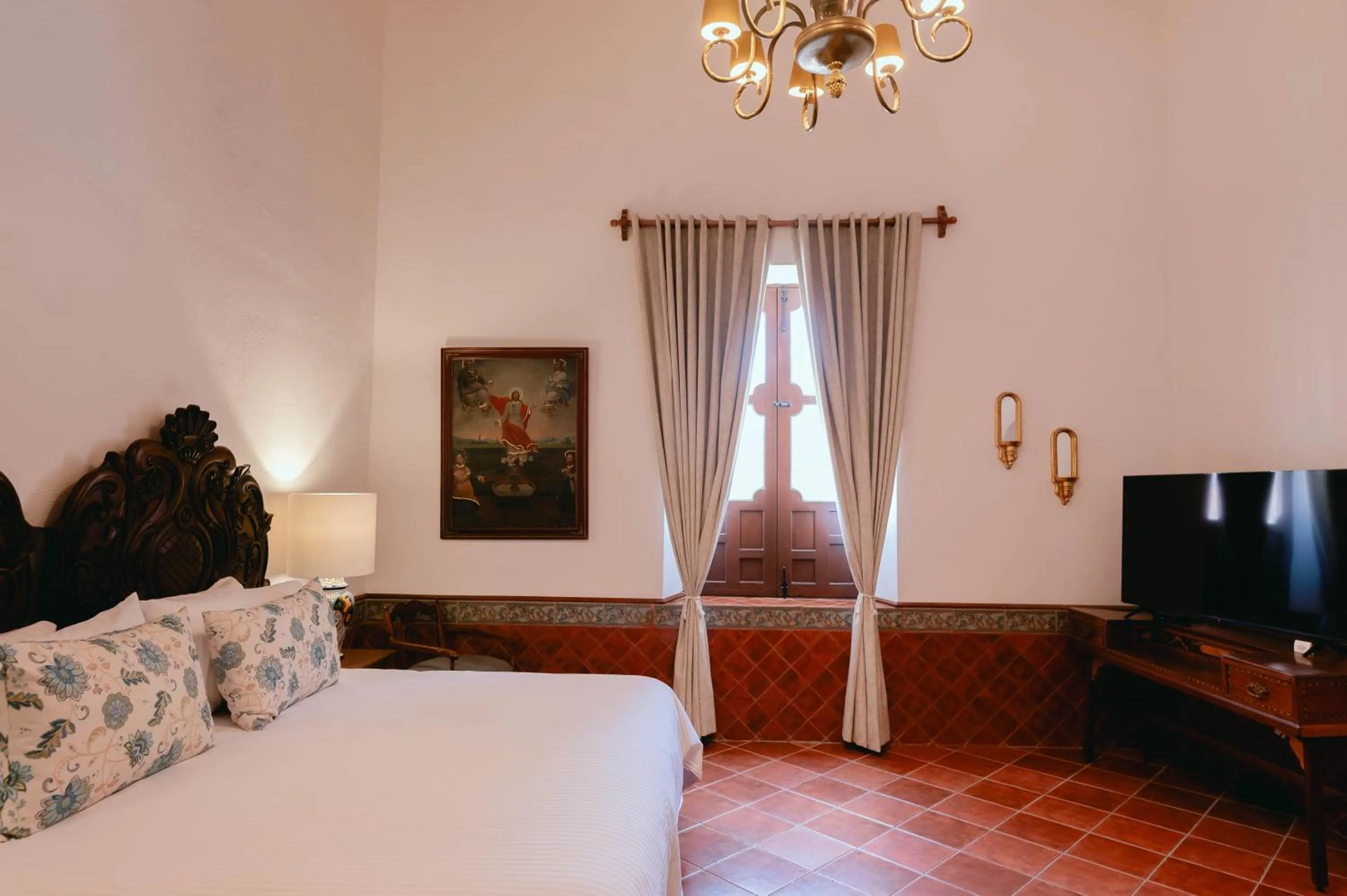 Bed in Hotel Hacienda La Cieneguita