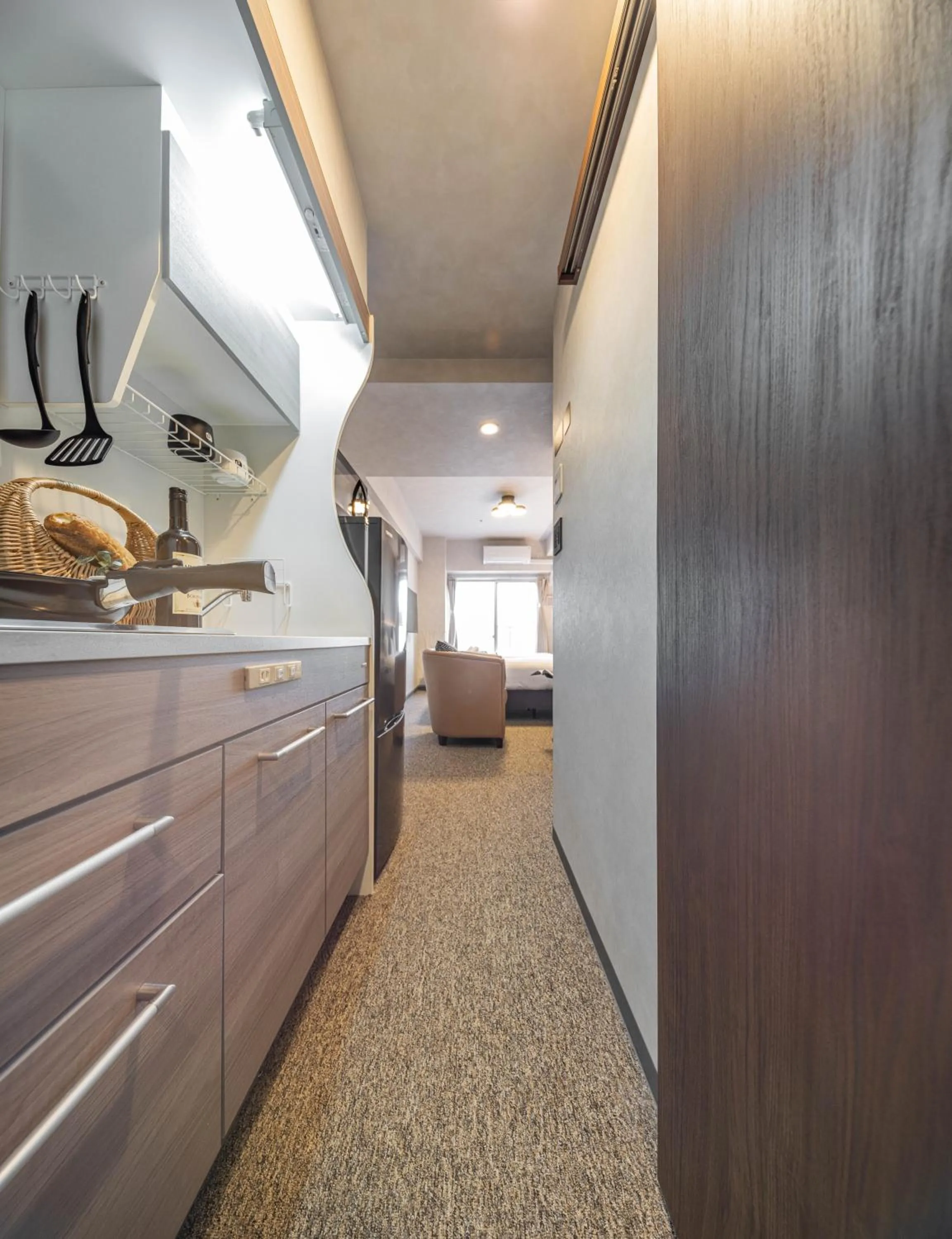 Kitchen or kitchenette in Apartment Hotel 11 Shinsaibashi 2