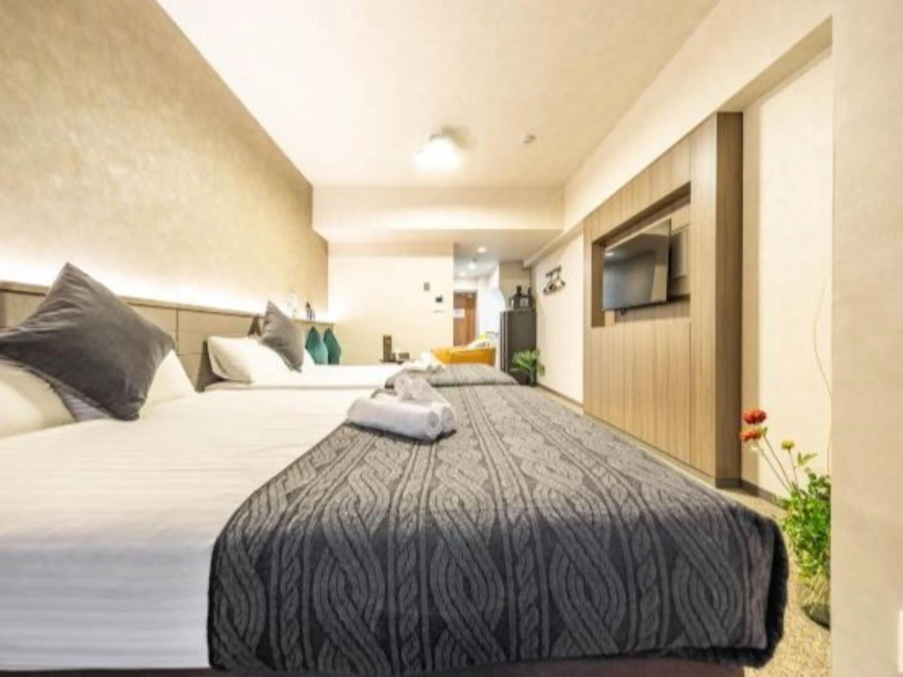 Photo of the whole room, Bed in Apartment Hotel 11 Shinsaibashi 2