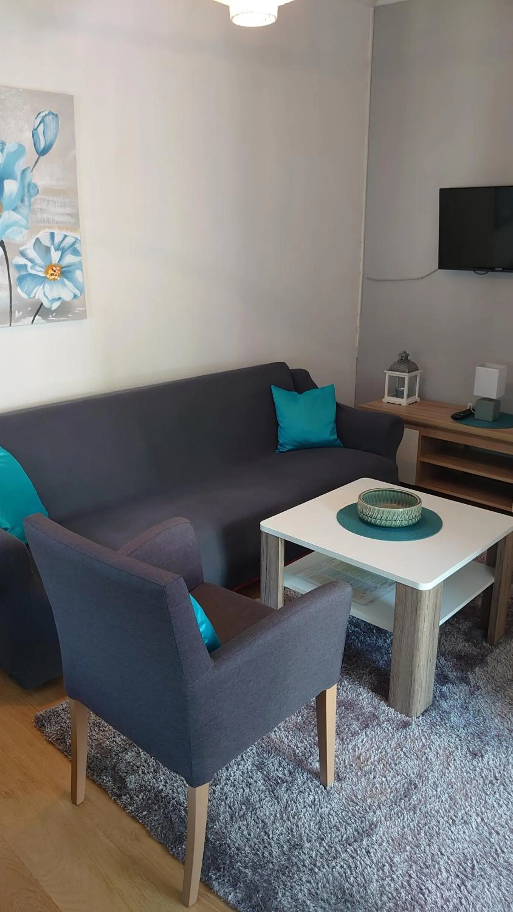 Living room in Apartments Tulipan - with free private parking garage