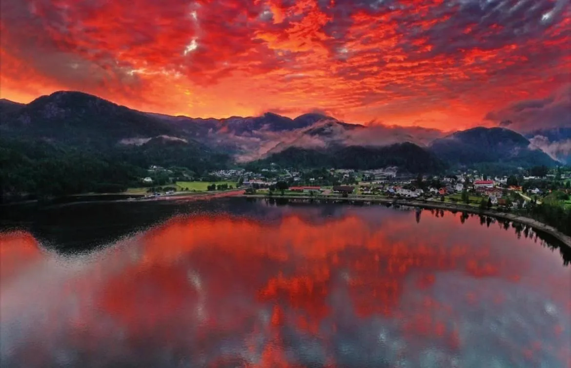 Lake view in Sirdalsvatnet Hotel in Sirdal