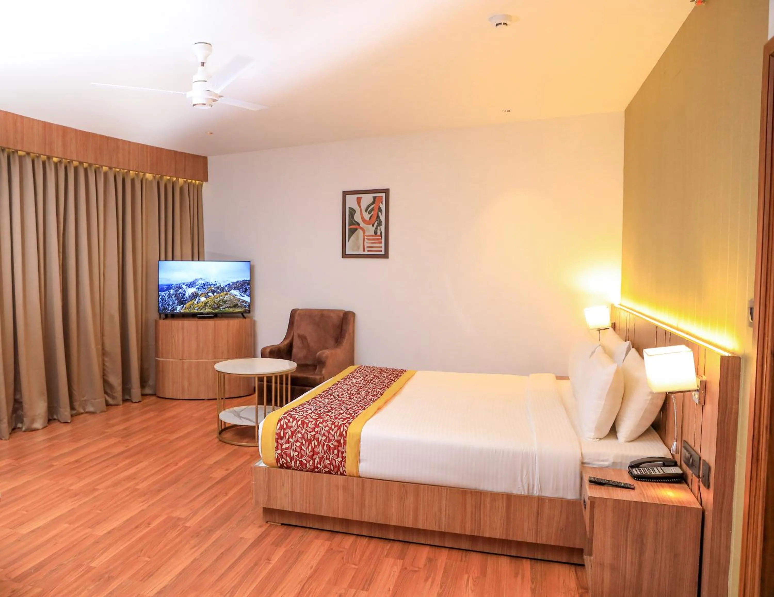 Bed in Hotel Sky Sierra Wayanad