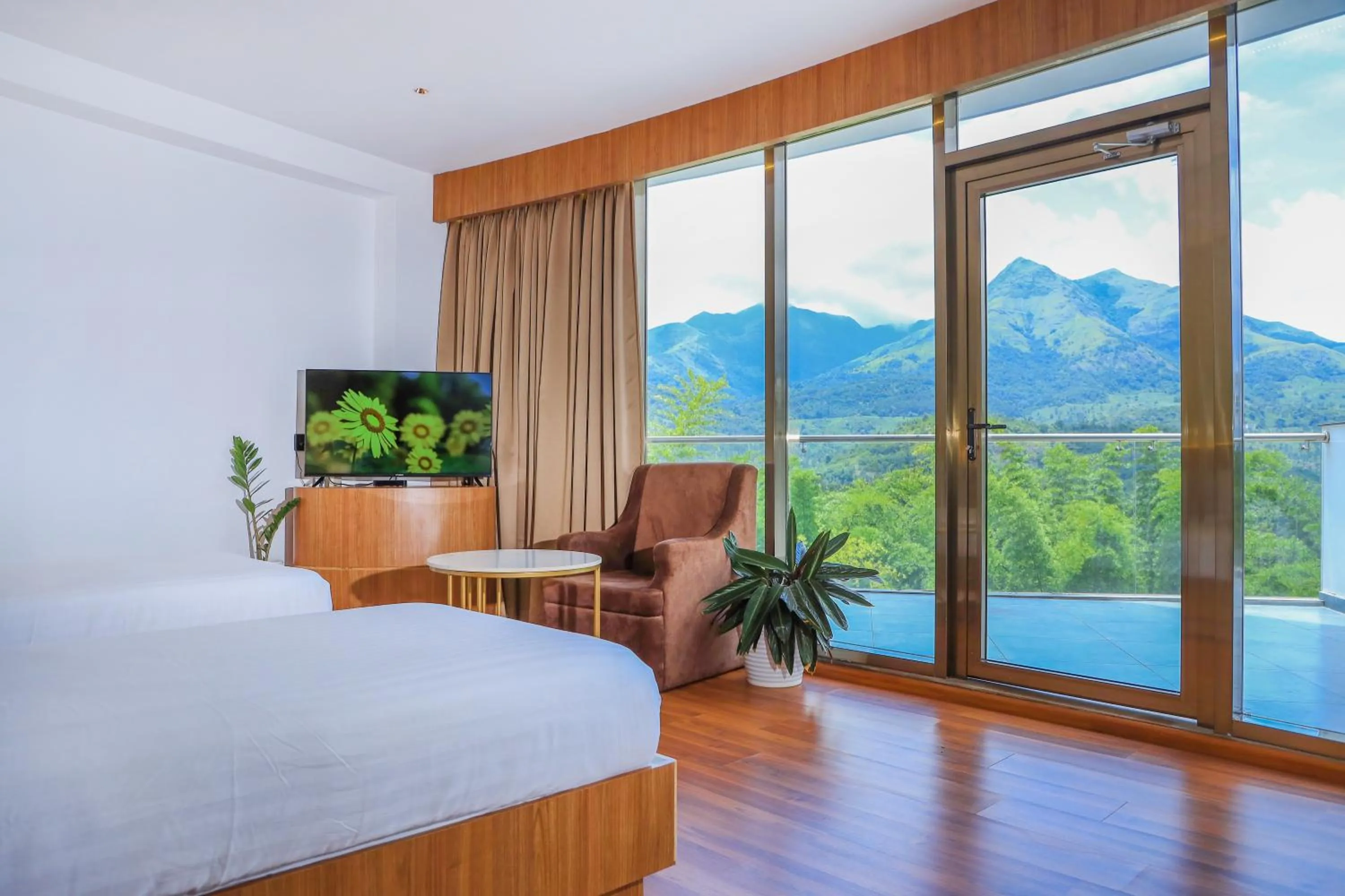 View (from property/room), Bed in Hotel Sky Sierra Wayanad