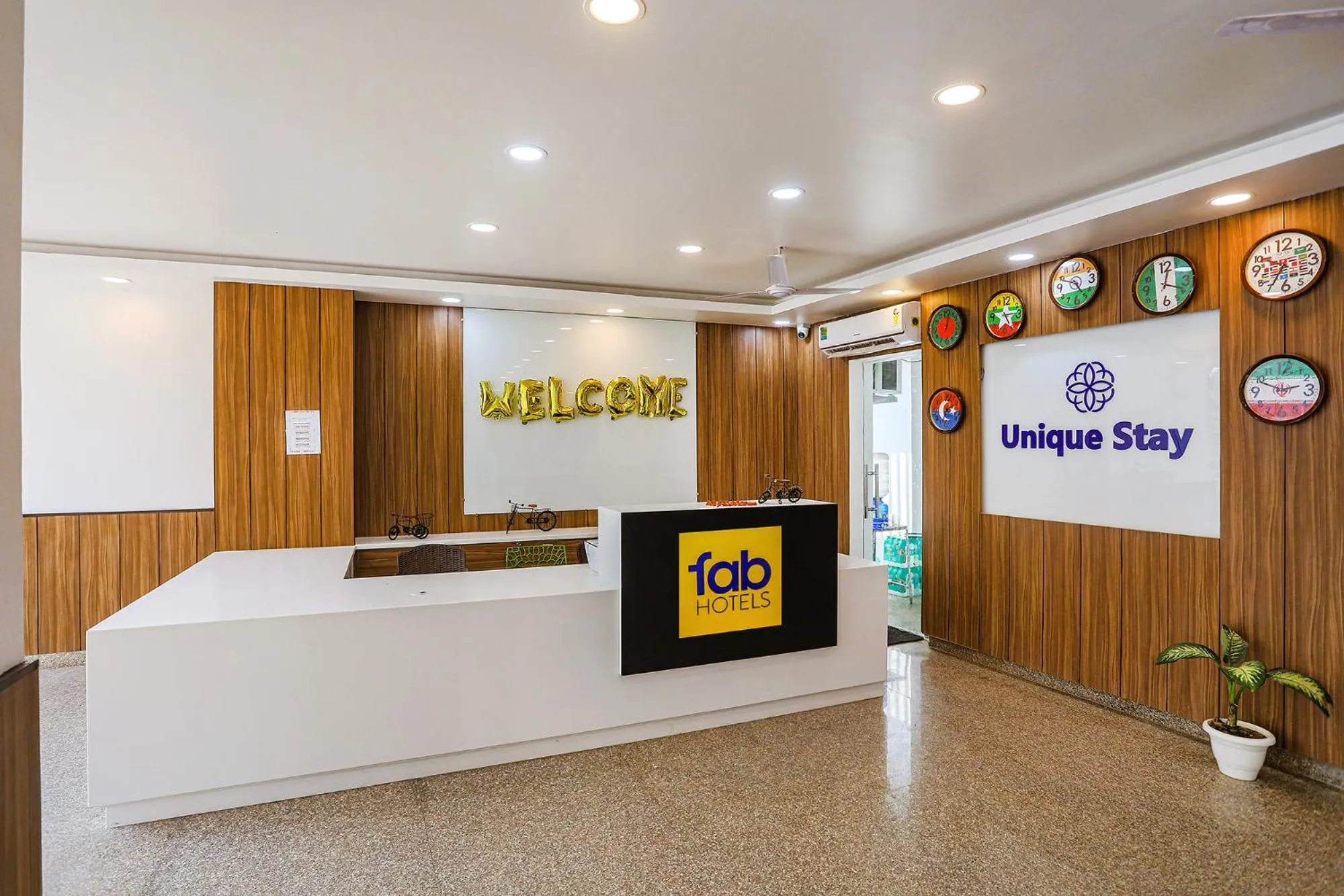 Lobby or reception in FabHotel Unique Stay