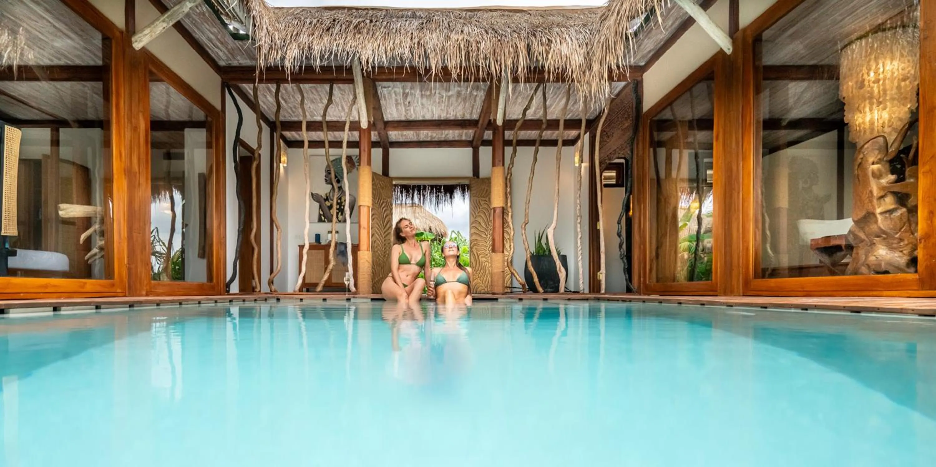 Swimming pool in Sensations Eco-Chic Hotel