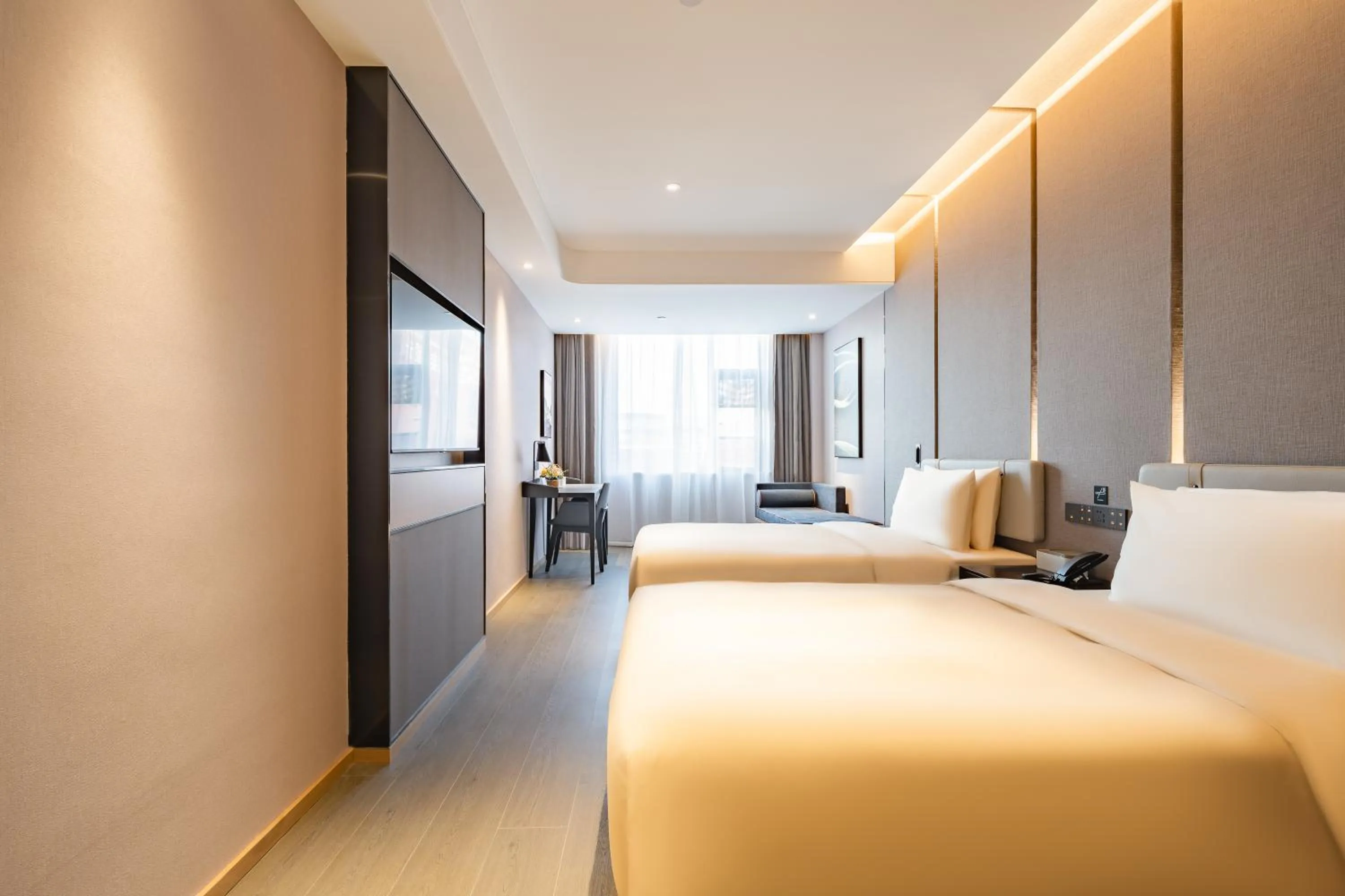 Bed in Shanghai Pudong Caolu Atour Hotel