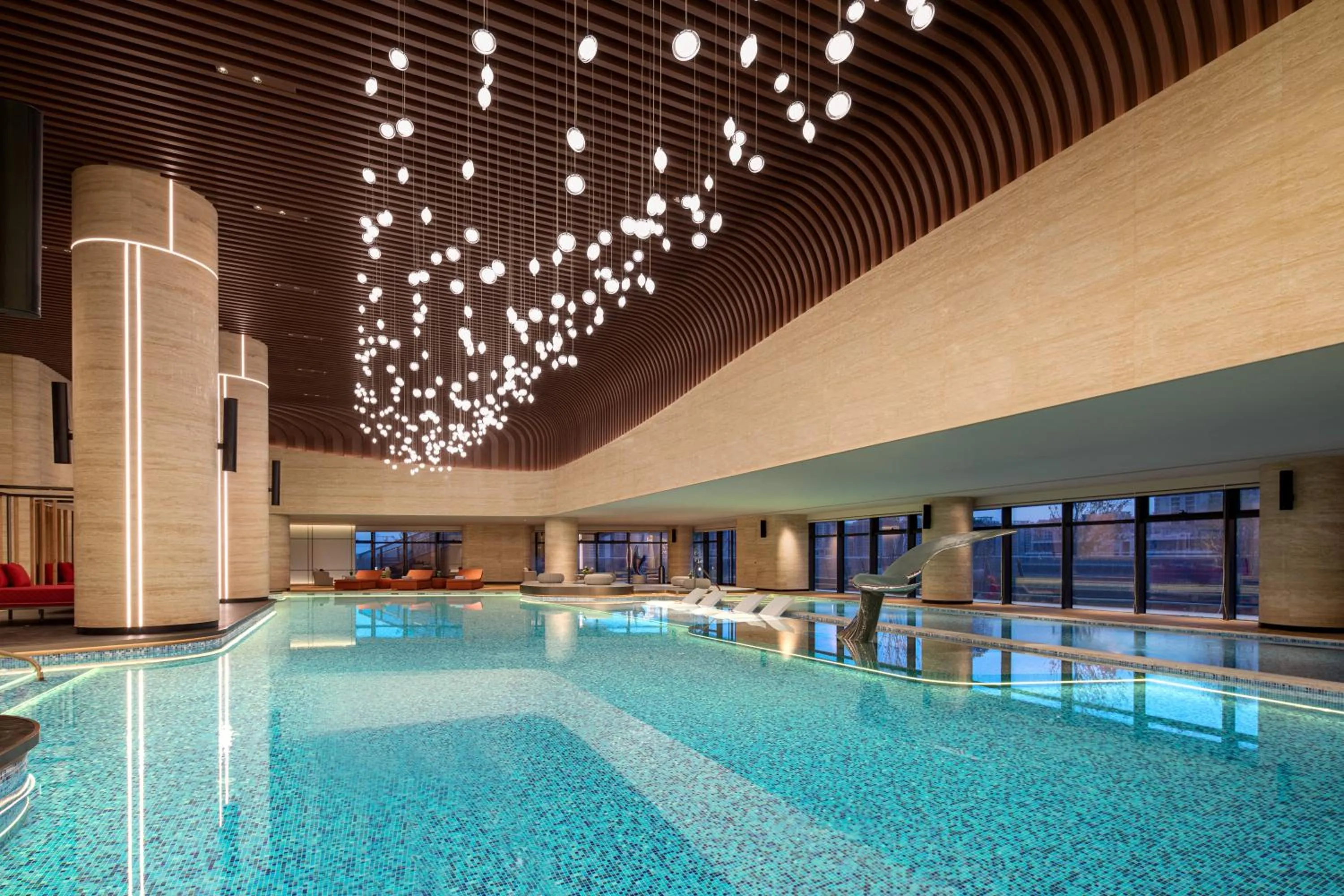 Swimming pool in Radisson Collection Lingang Shanghai
