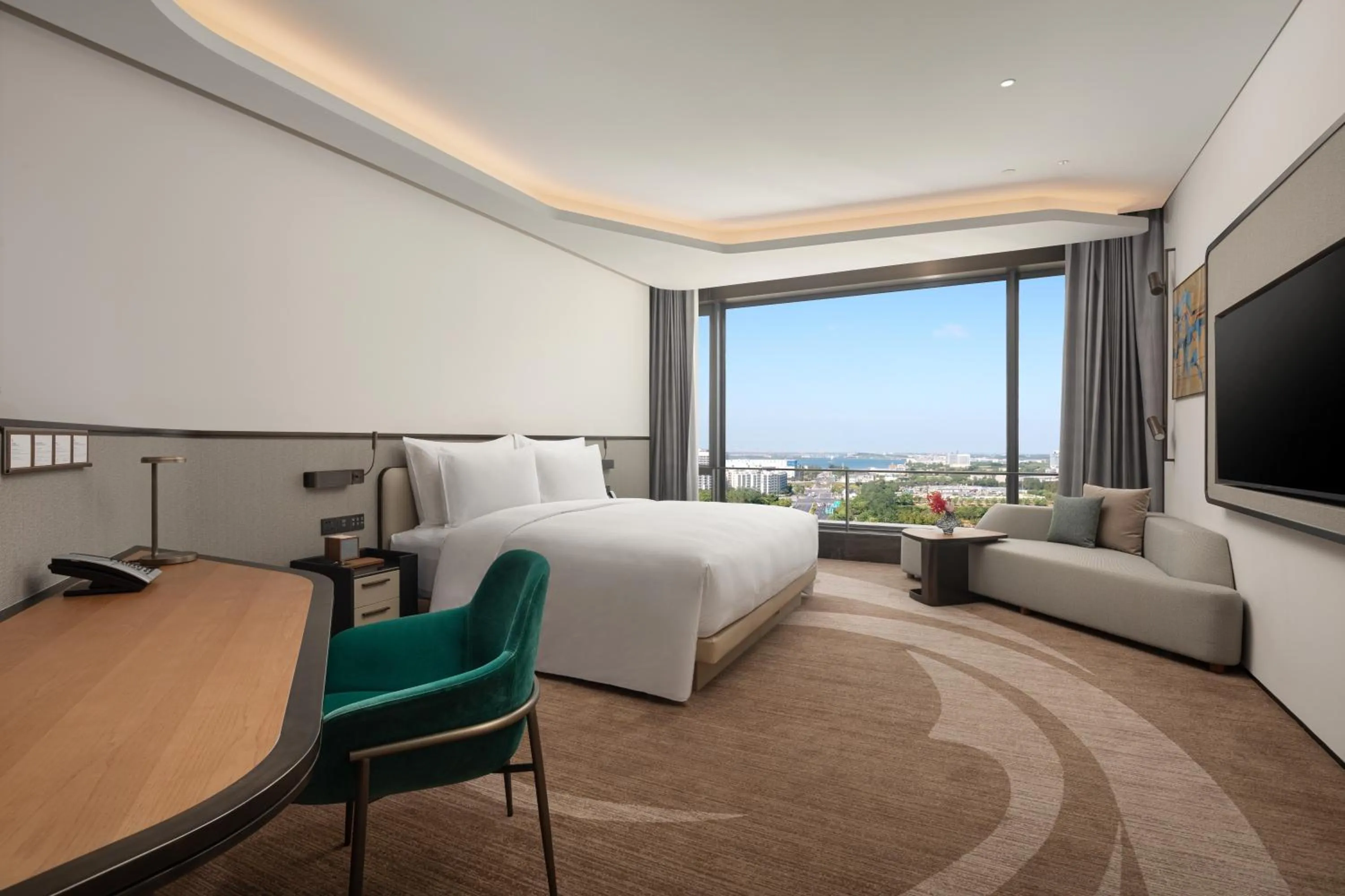 View (from property/room), Bed in Radisson Collection Lingang Shanghai