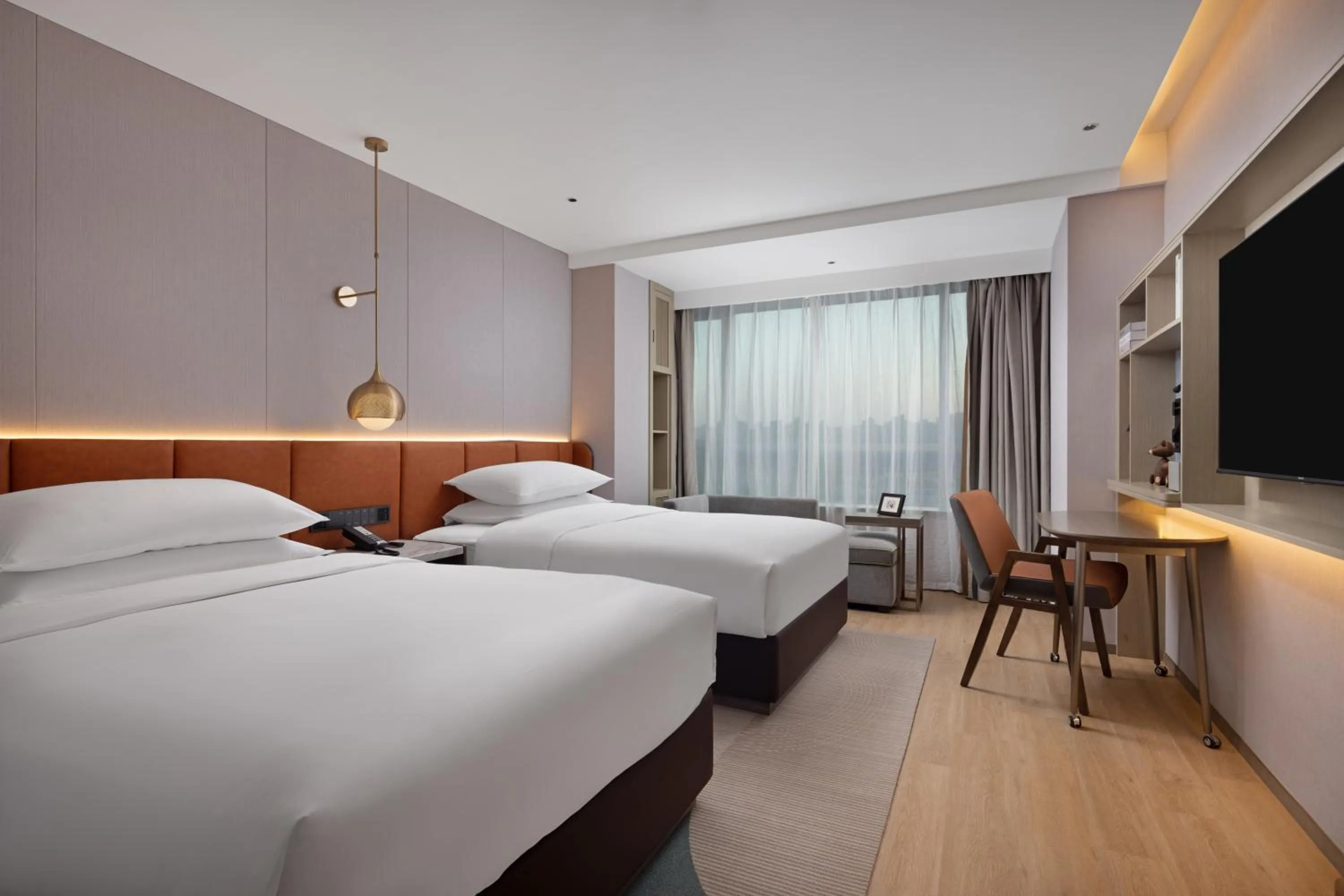 Photo of the whole room, Bed in Home2 Suites by Hilton Beijing West Station