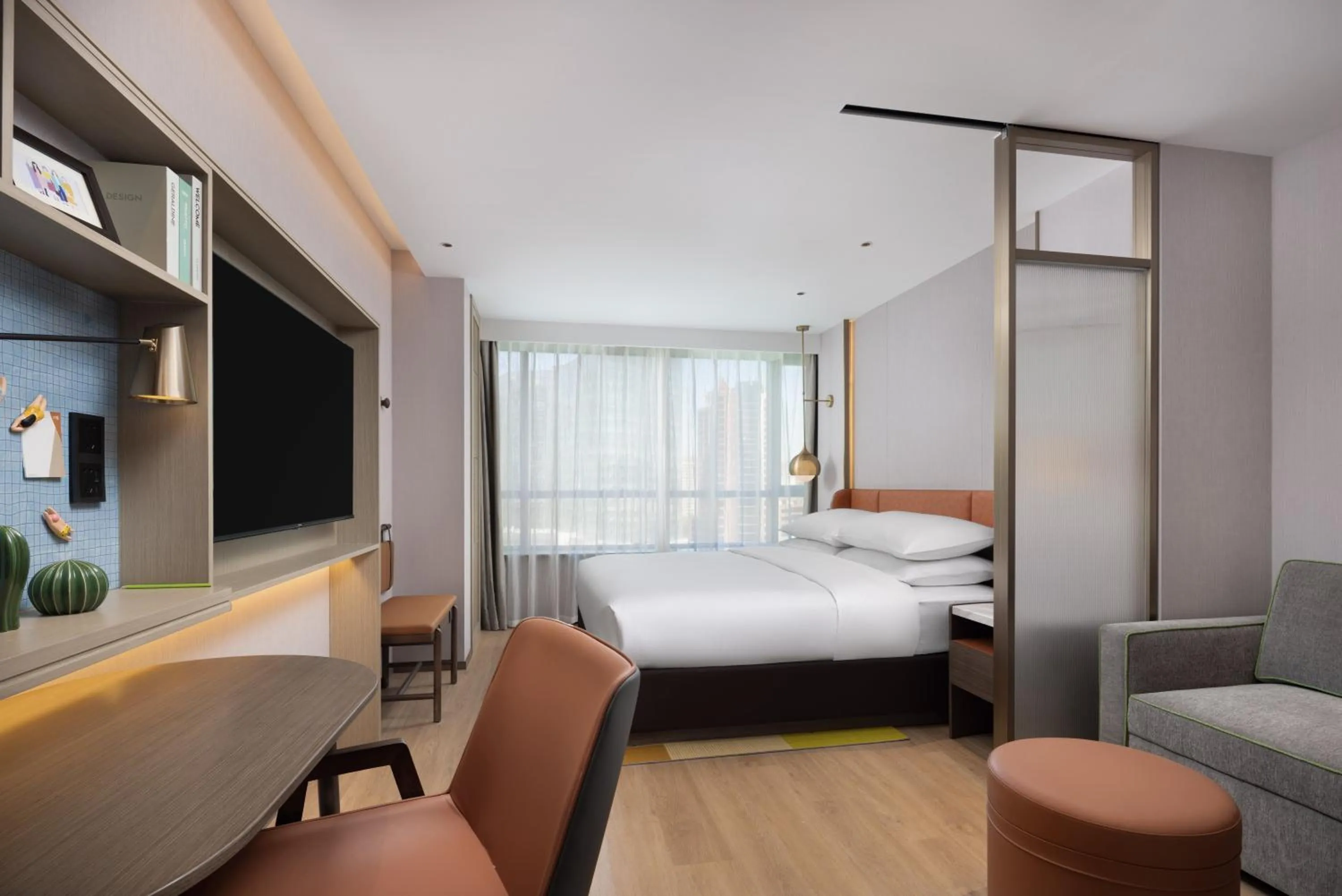 TV and multimedia, Bed in Home2 Suites by Hilton Beijing West Station