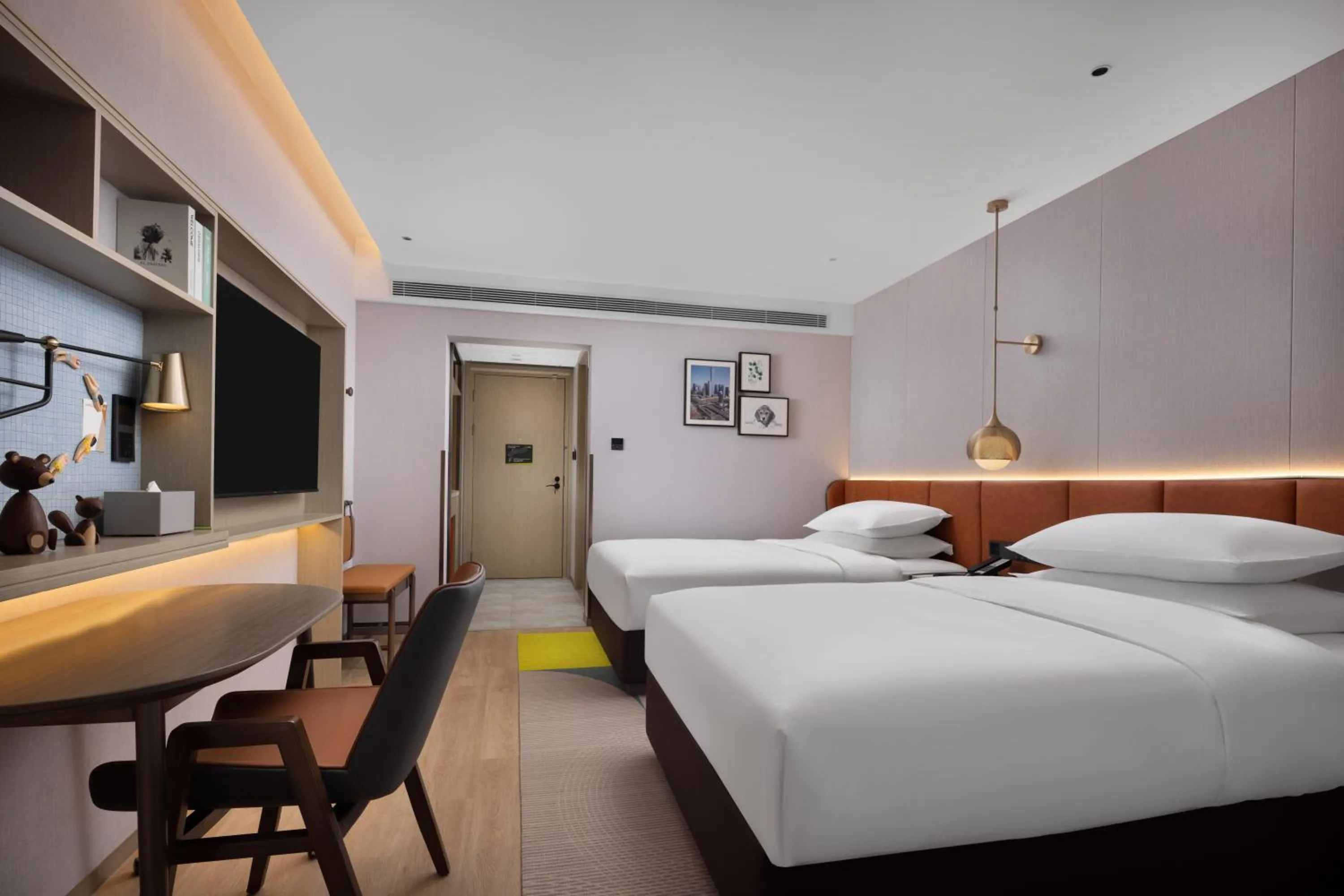 Photo of the whole room, Bed in Home2 Suites by Hilton Beijing West Station