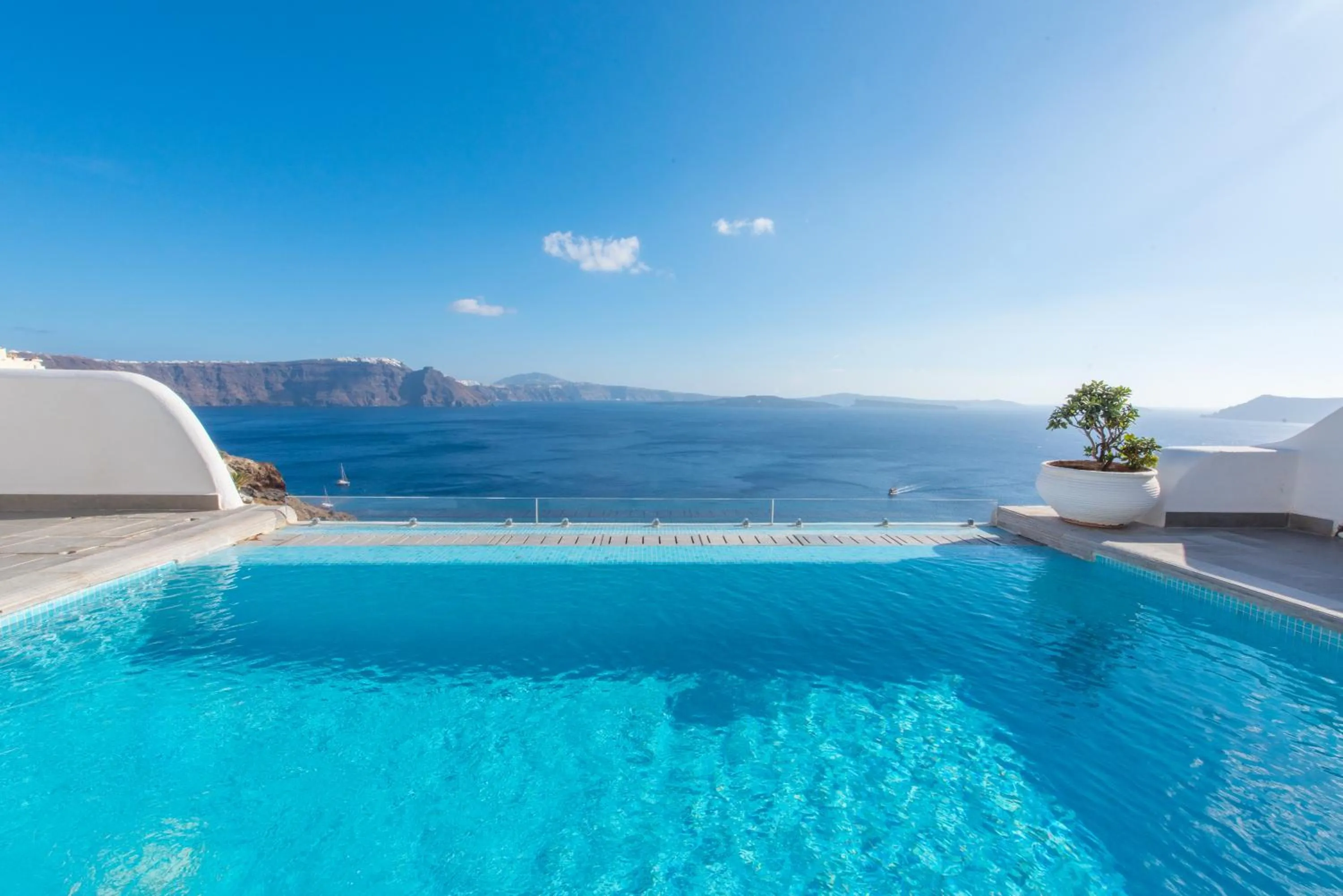 Pool view in Santorini Secret Suites & Spa, Small Luxury Hotels of the World