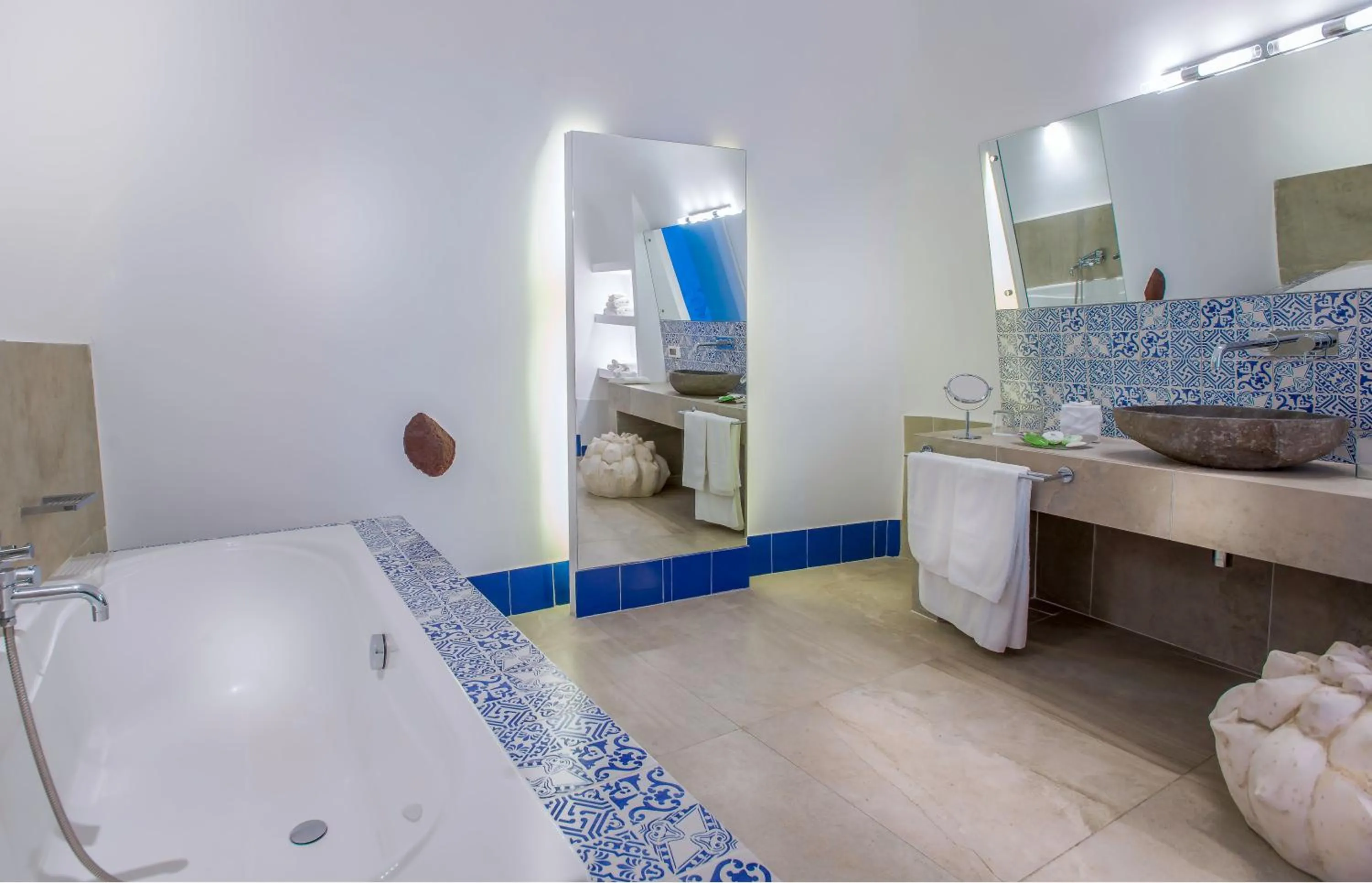 Bathroom in Santorini Secret Suites & Spa, Small Luxury Hotels of the World