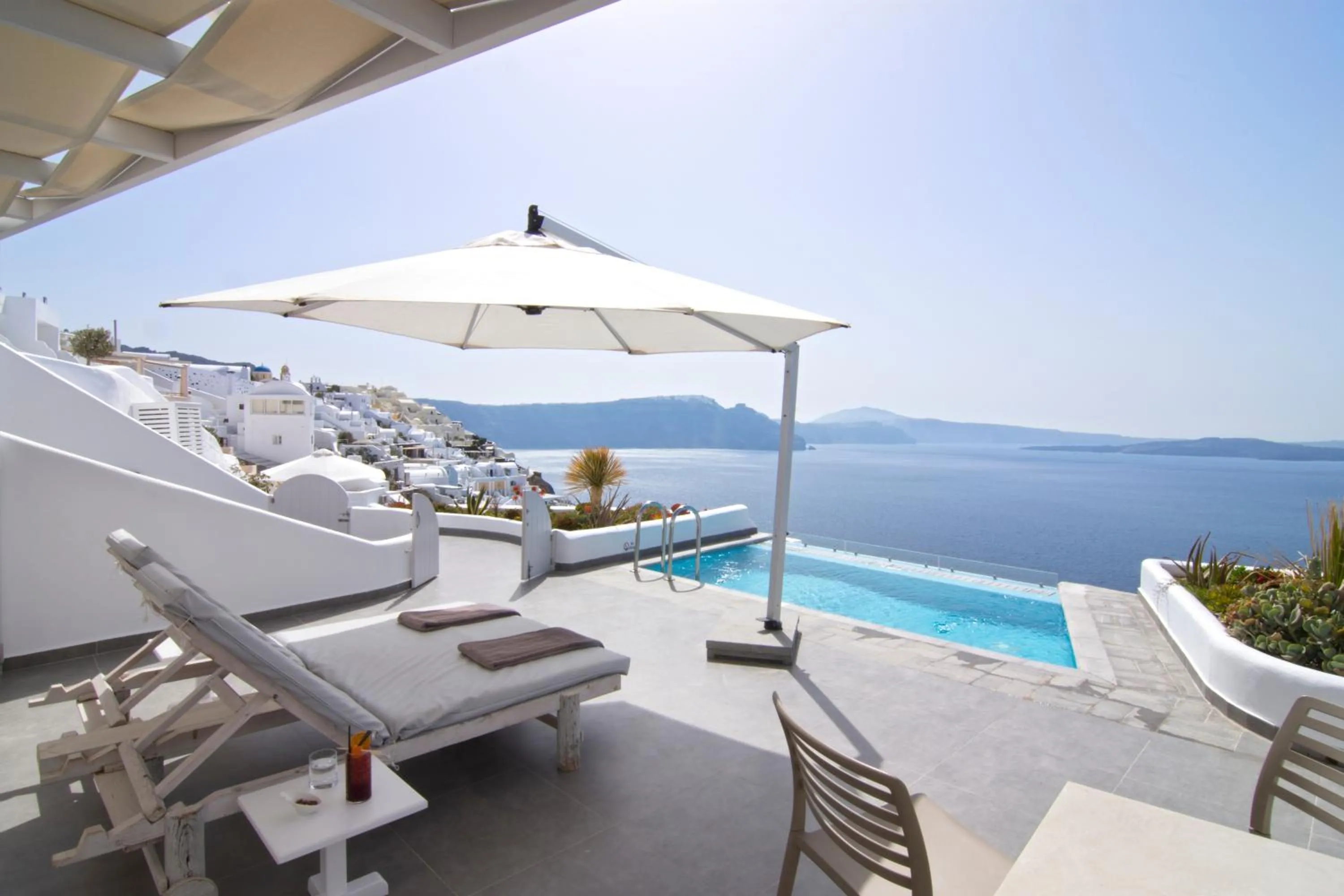 Balcony/Terrace in Santorini Secret Suites & Spa, Small Luxury Hotels of the World