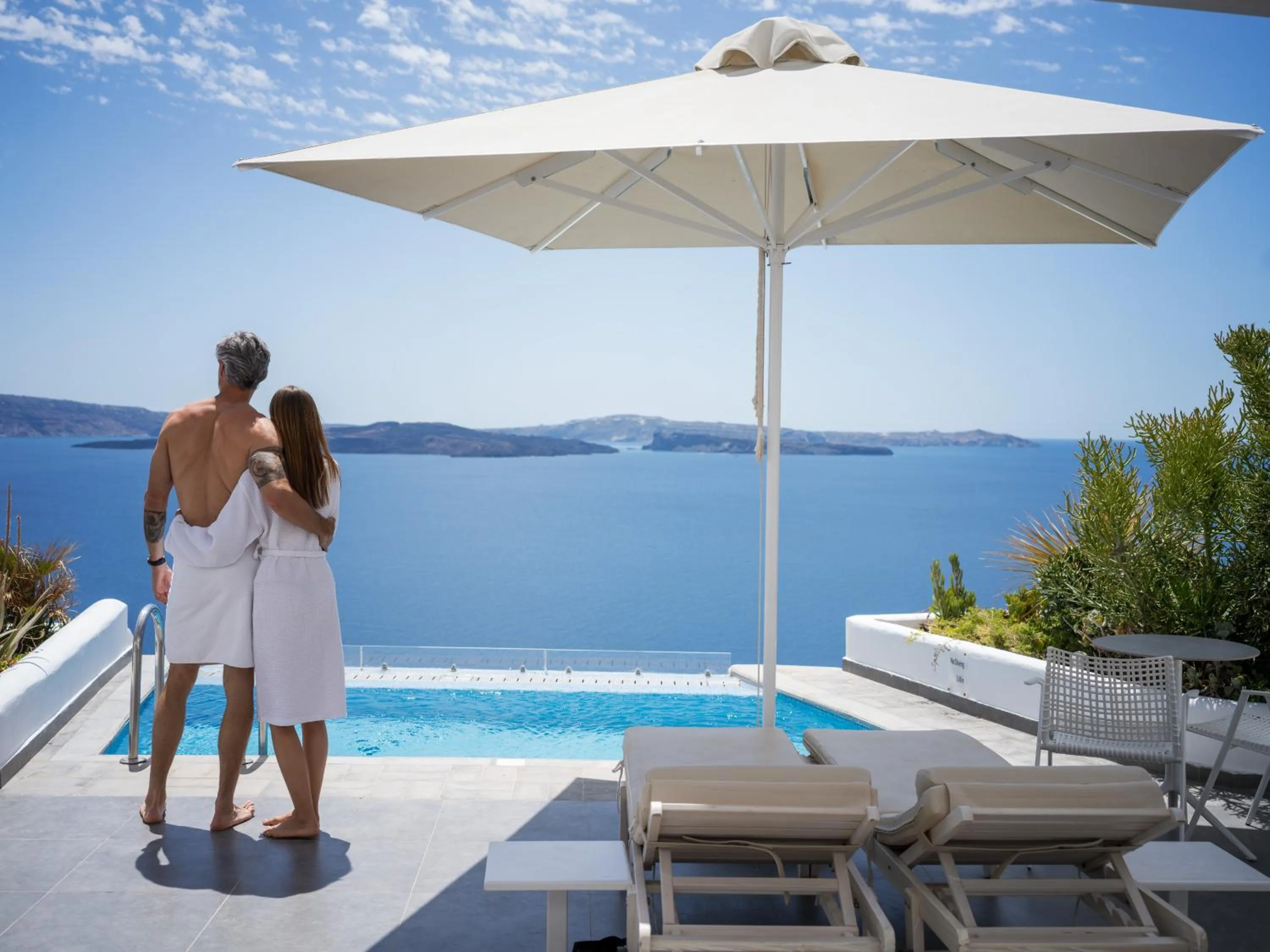Patio in Santorini Secret Suites & Spa, Small Luxury Hotels of the World