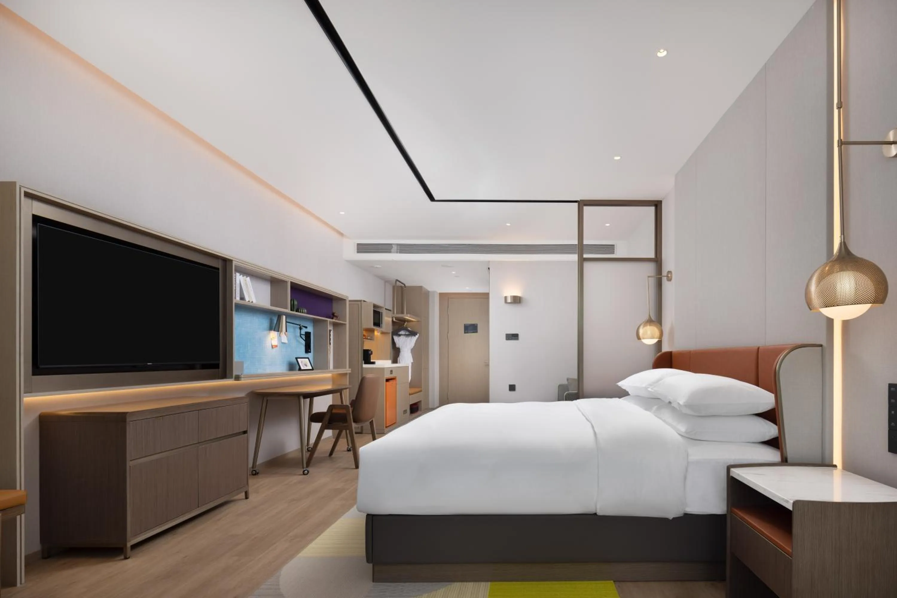 Bed in Home2 Suites by Hilton Hefei South Railway Station