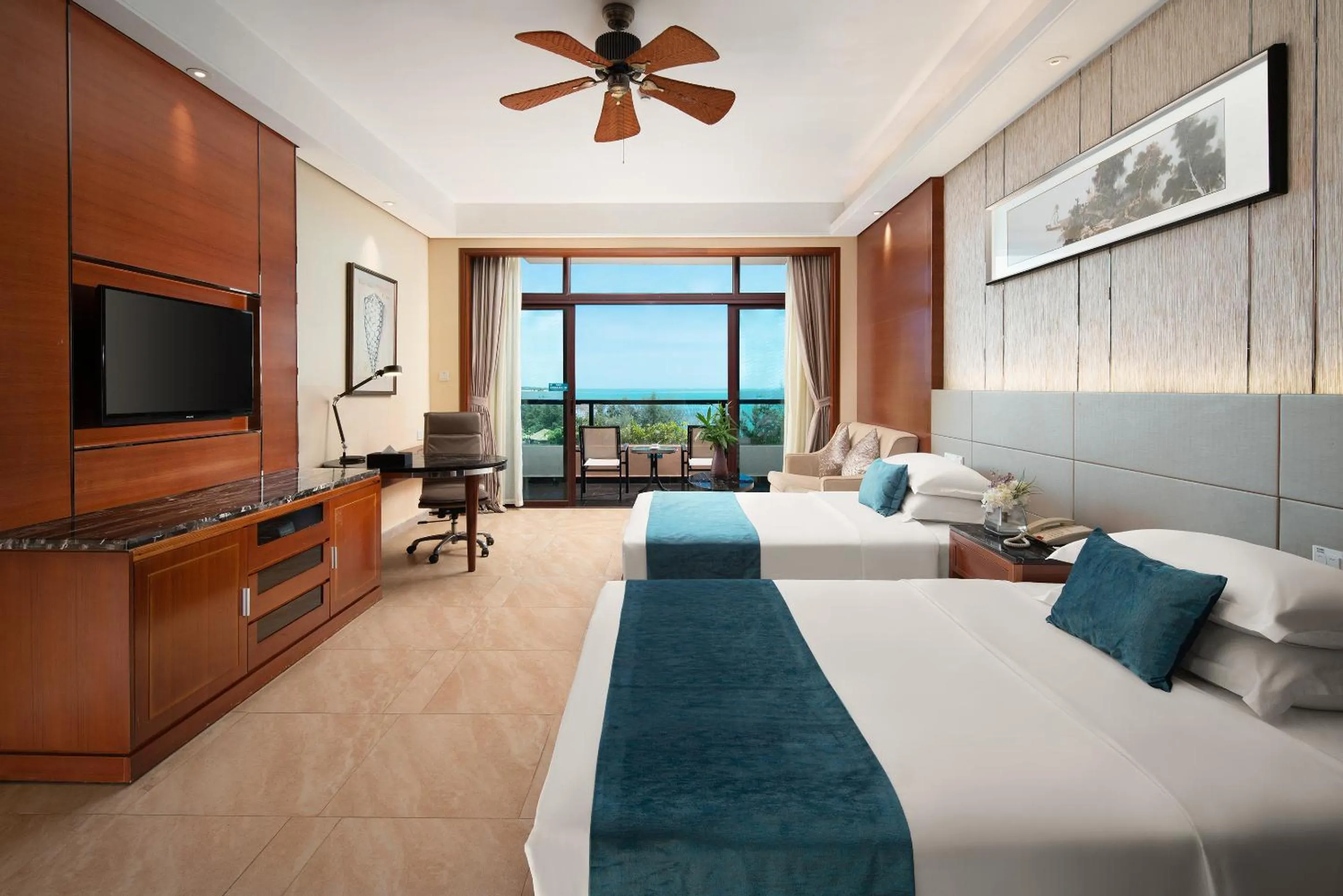 Bed in Country Garden Golden Beach Spring Hotel