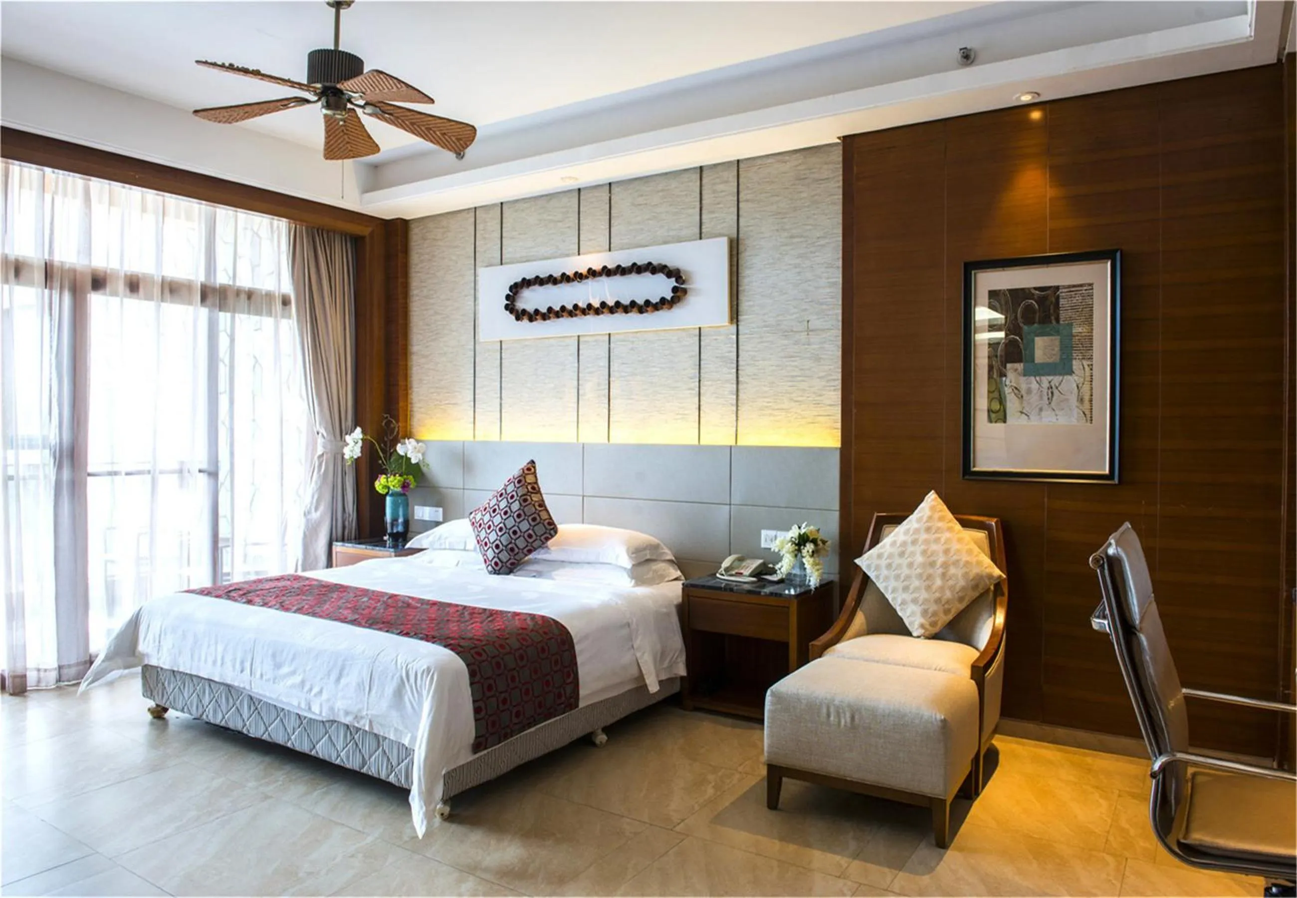 Bed in Country Garden Golden Beach Spring Hotel