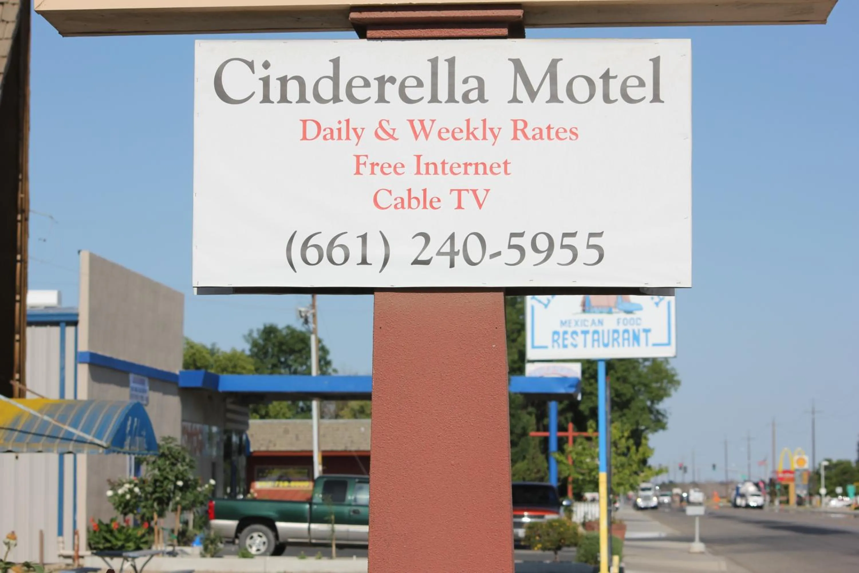 On site in Cinderella Motel