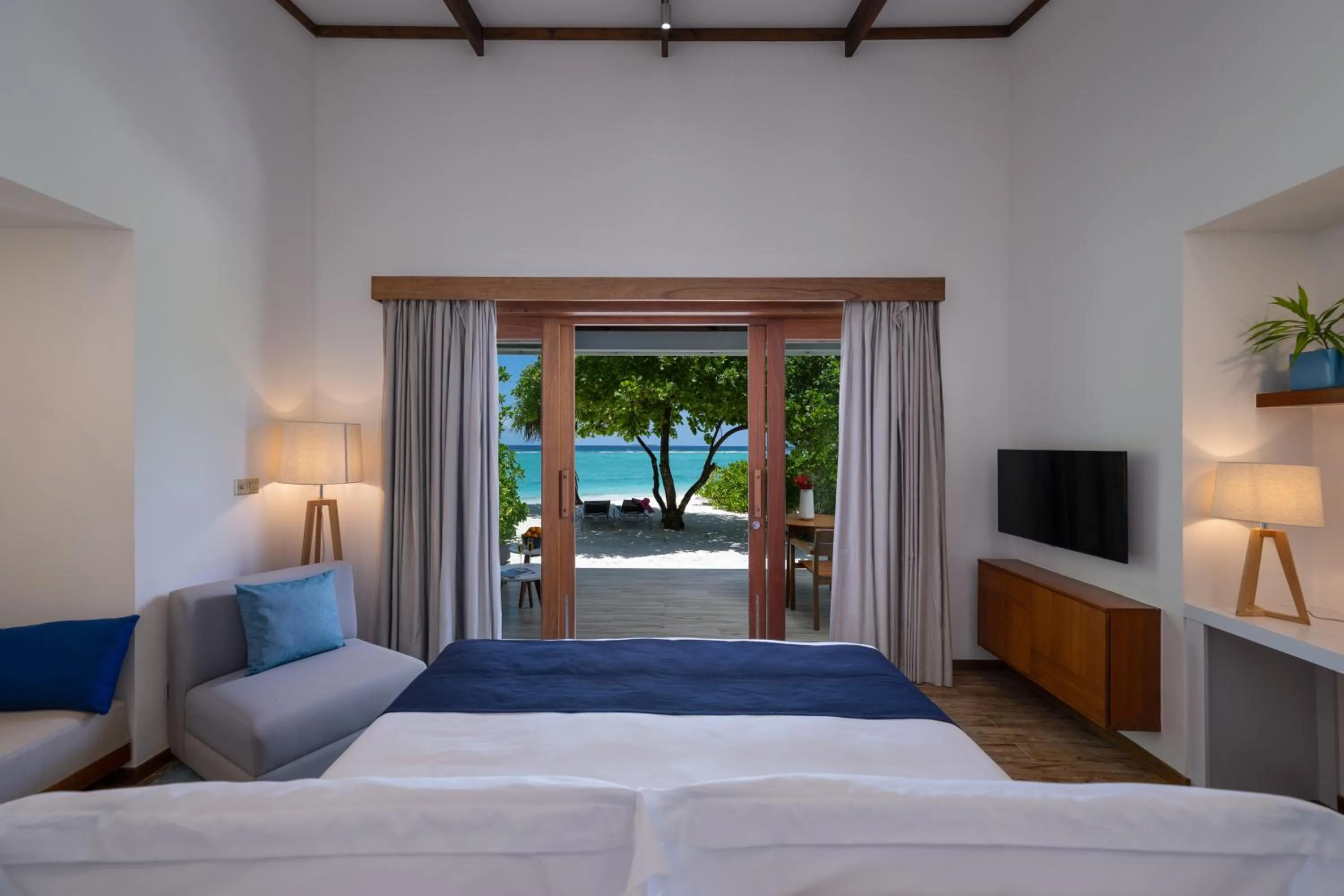 Patio, Bed in Ifuru Island Maldives - Free Domestic Flights for 2 with Min 7 Night Stays - 20 Apr to 15 Oct 2026