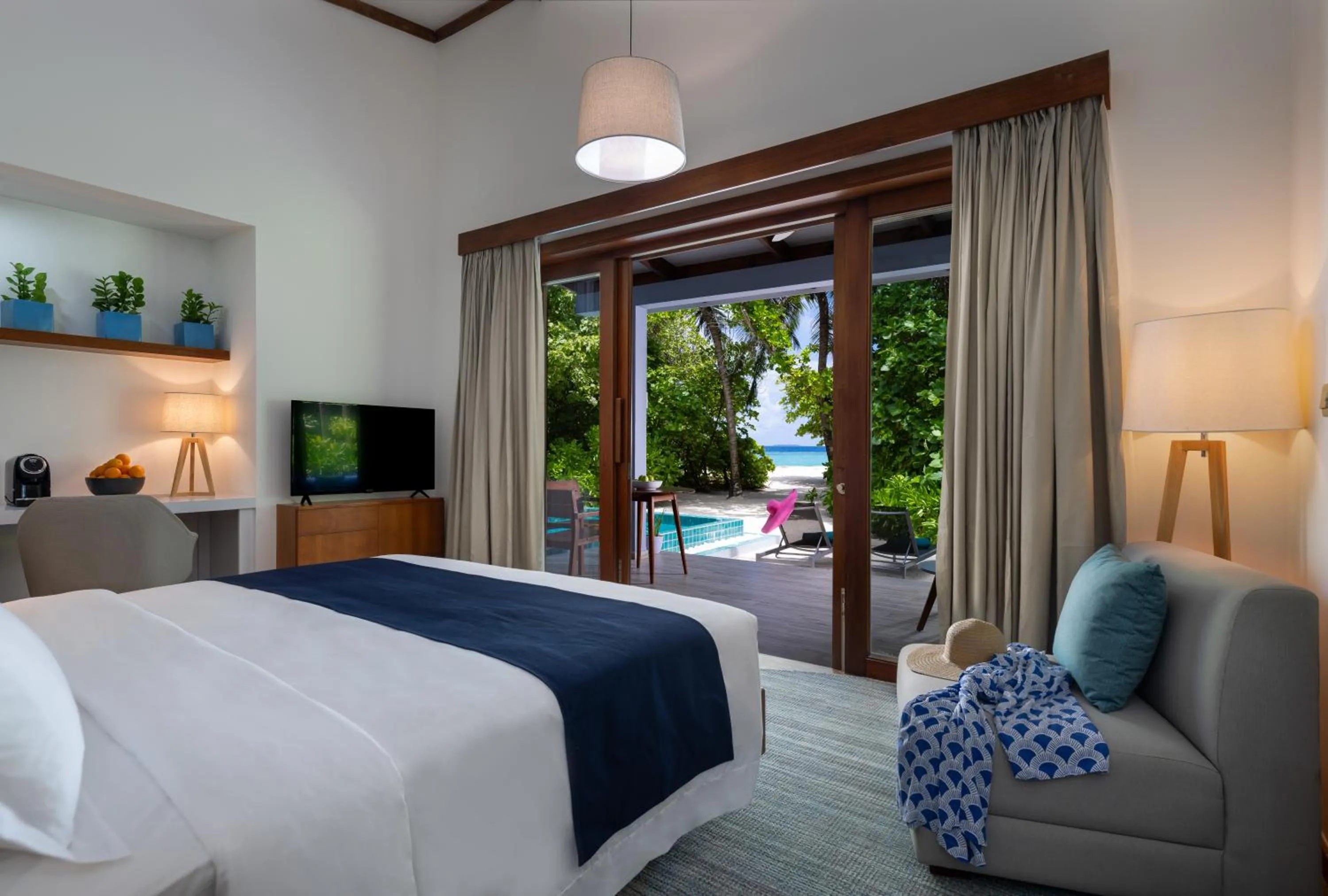 TV and multimedia, Bed in Ifuru Island Maldives - Free Domestic Flights for 2 with Min 7 Night Stays - 20 Apr to 15 Oct 2026