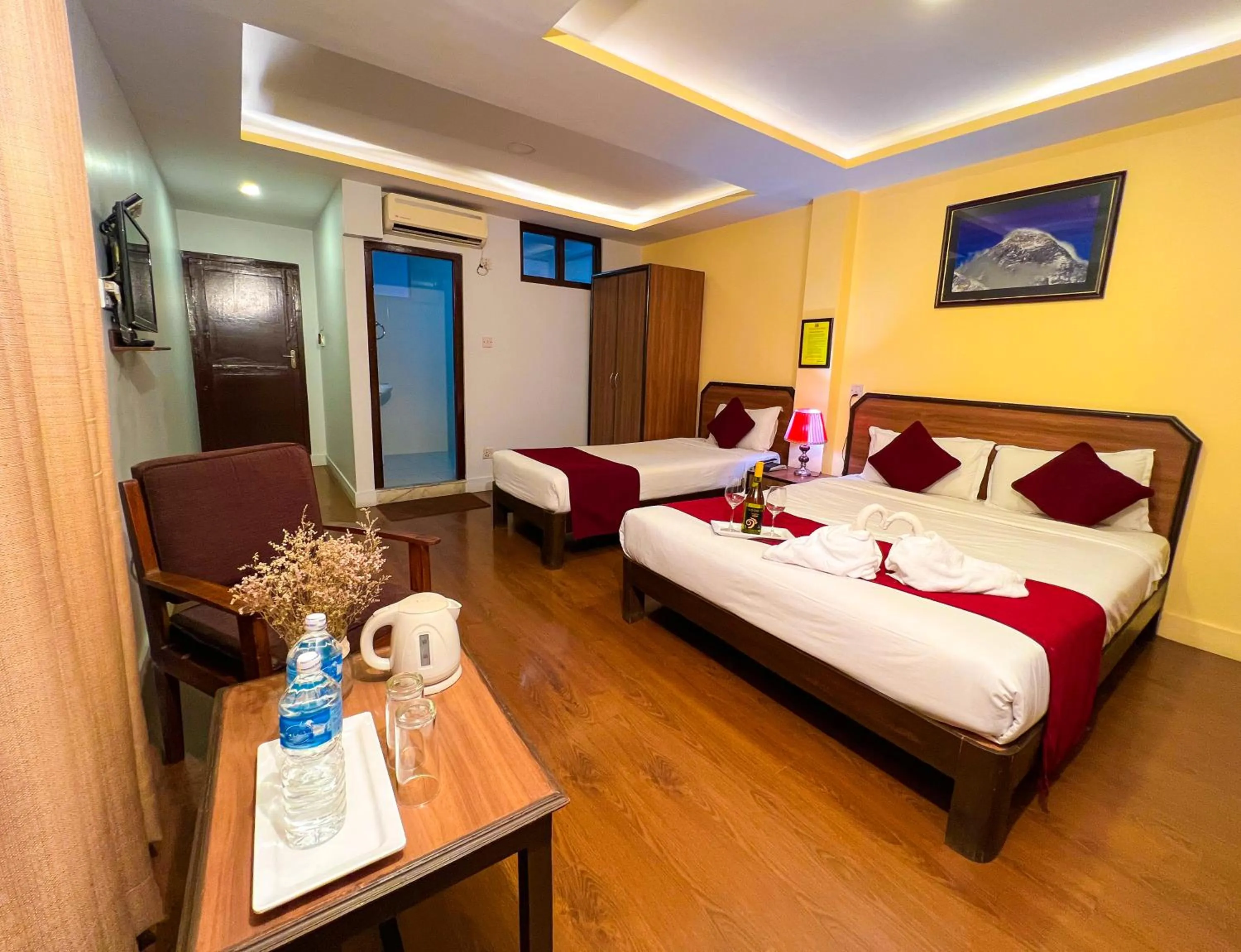 Bed in Thamel Grand Hotel