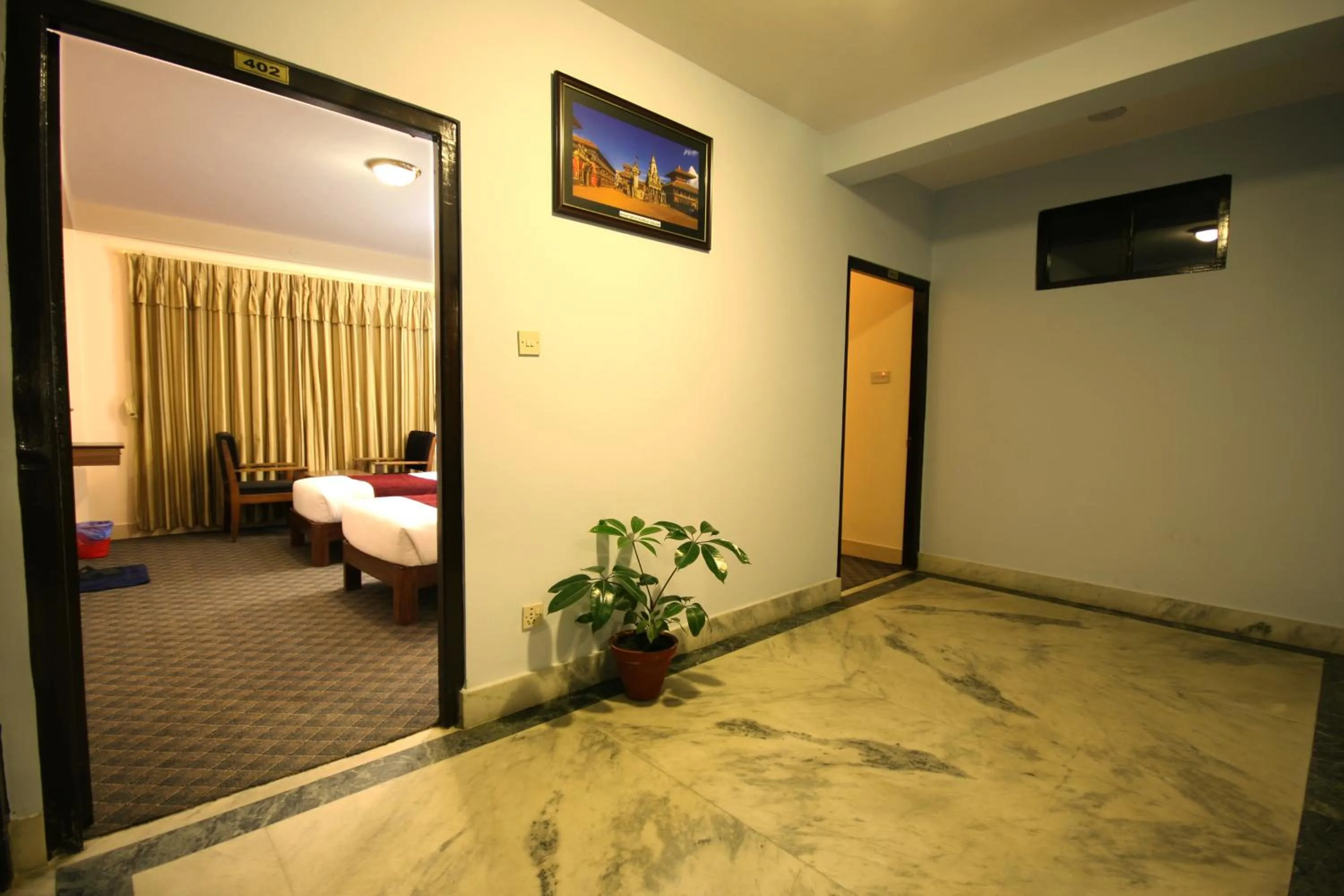 Decorative detail, Bed in Thamel Grand Hotel