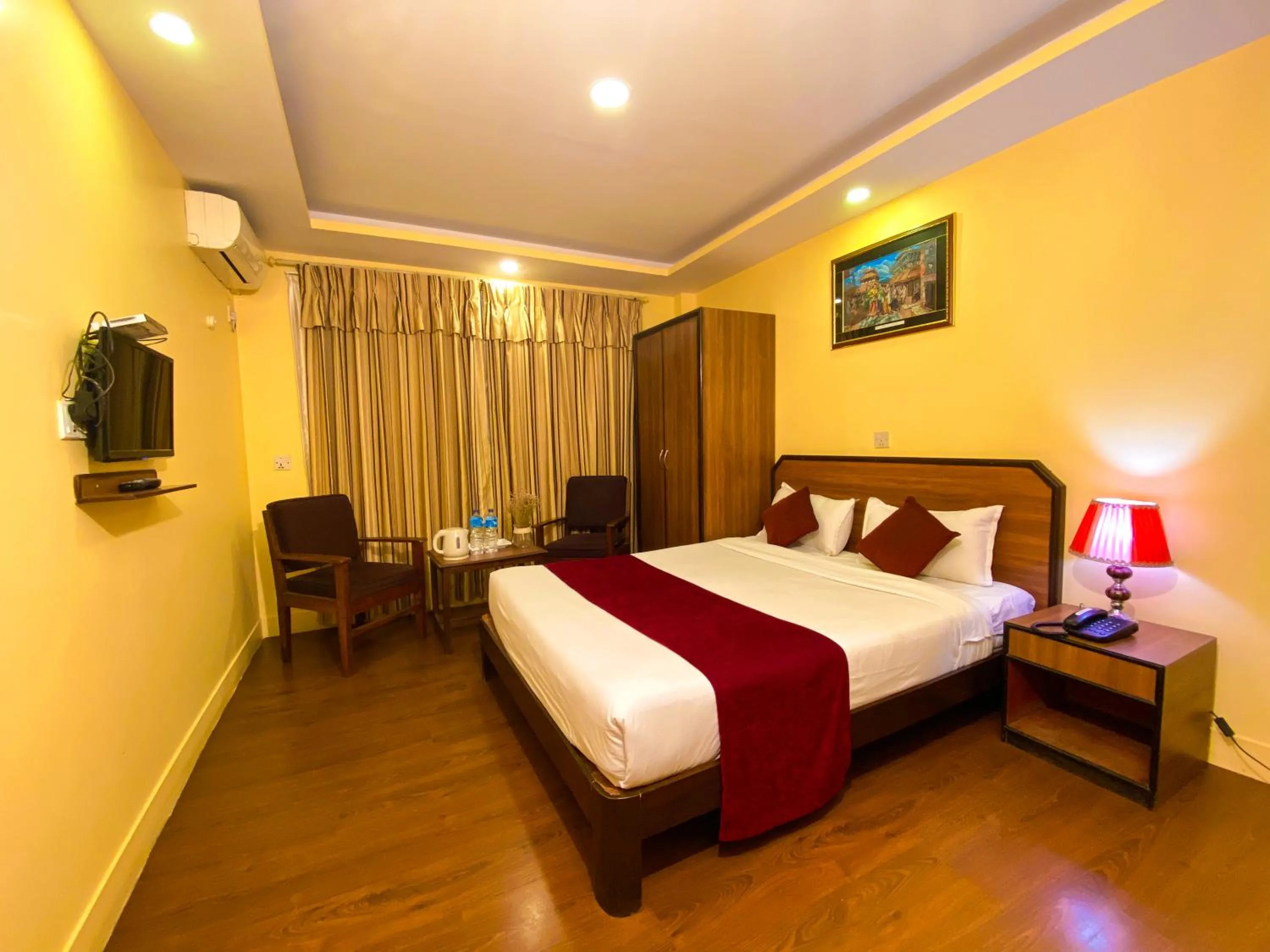 Bed in Thamel Grand Hotel