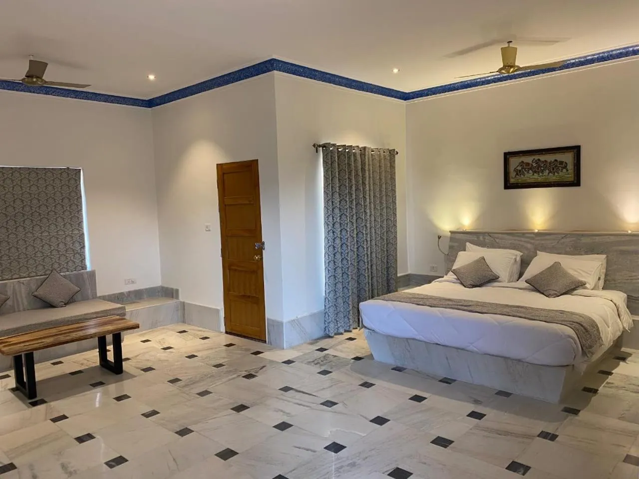 Bed in Aangan Resort