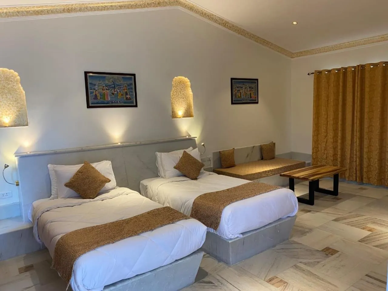 Bedroom, Bed in Aangan Resort