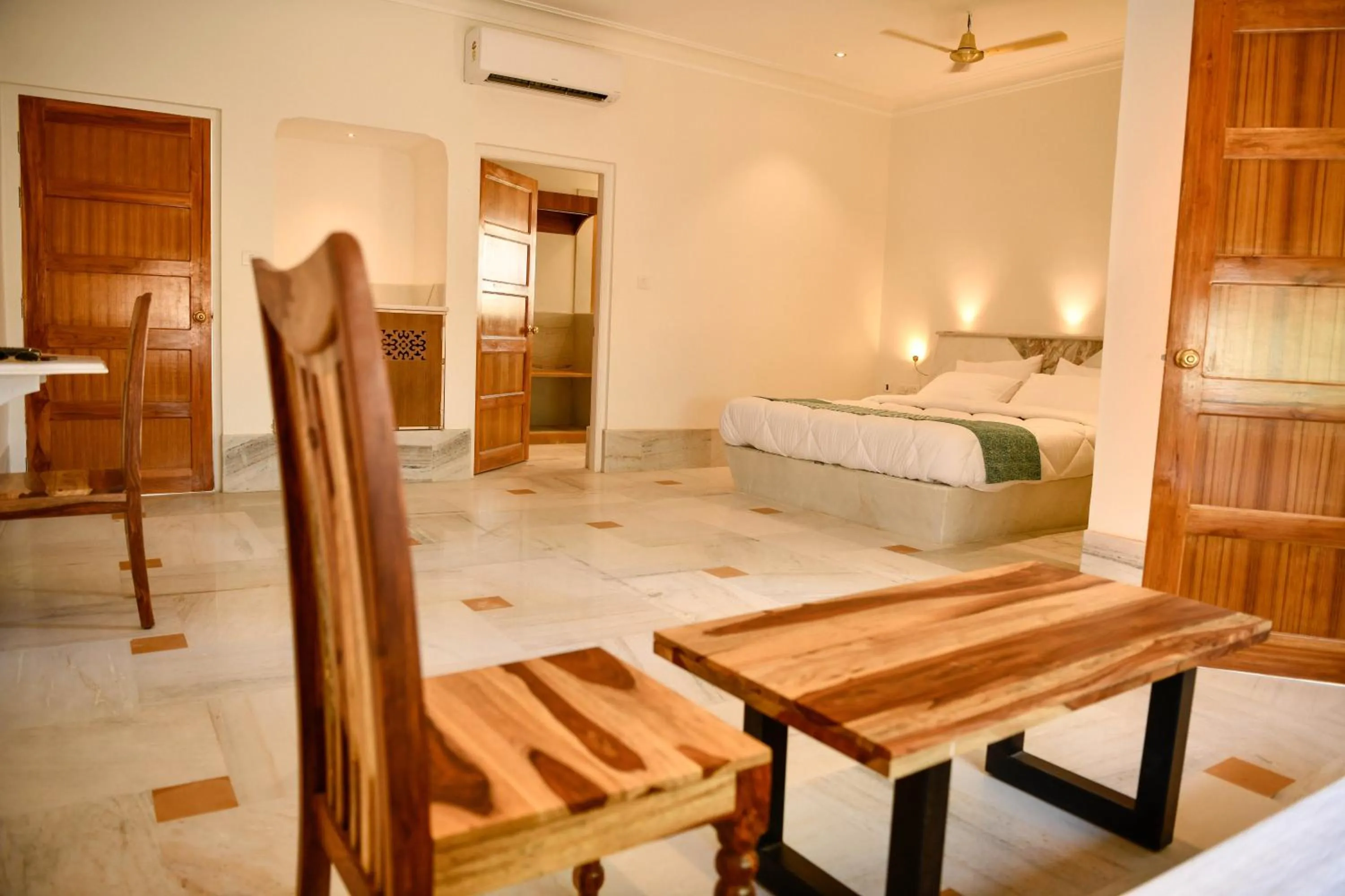 View (from property/room), Bed in Aangan Resort