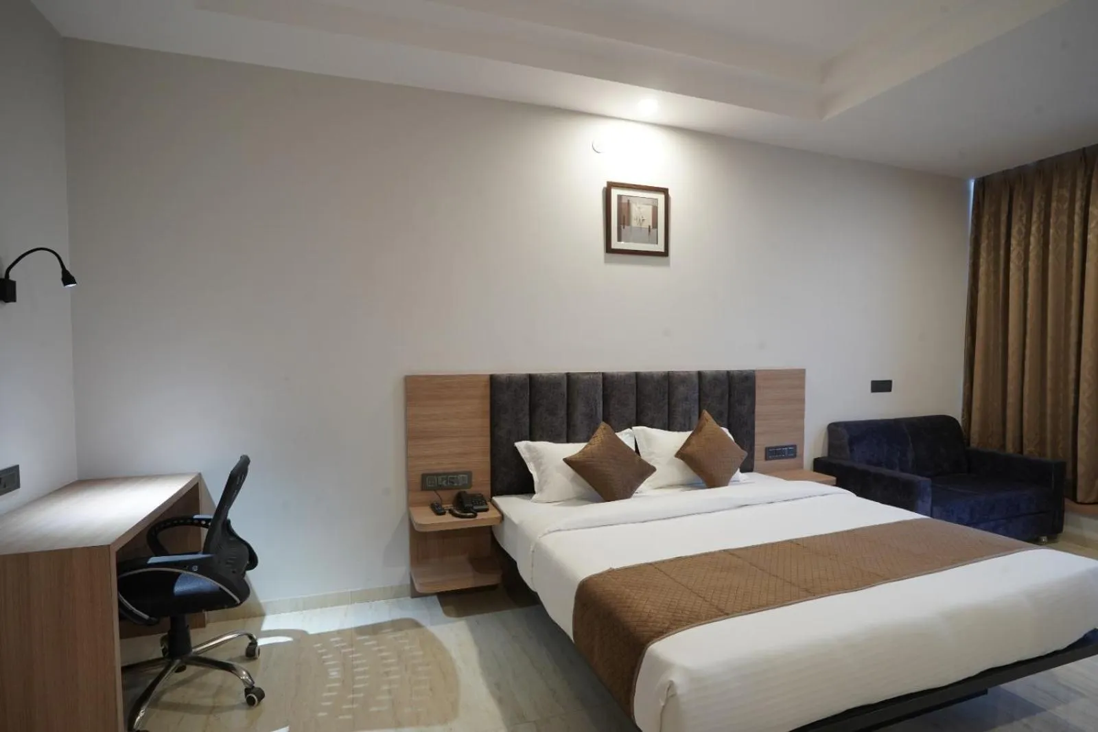 Photo of the whole room, Bed in Hotel Krishna Inn