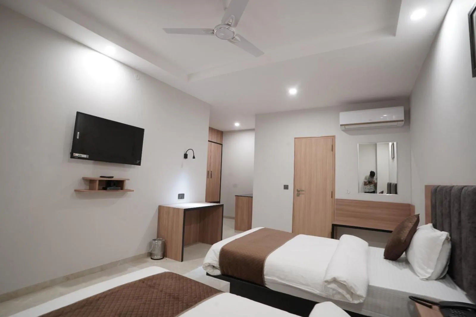 Photo of the whole room, Bed in Hotel Krishna Inn