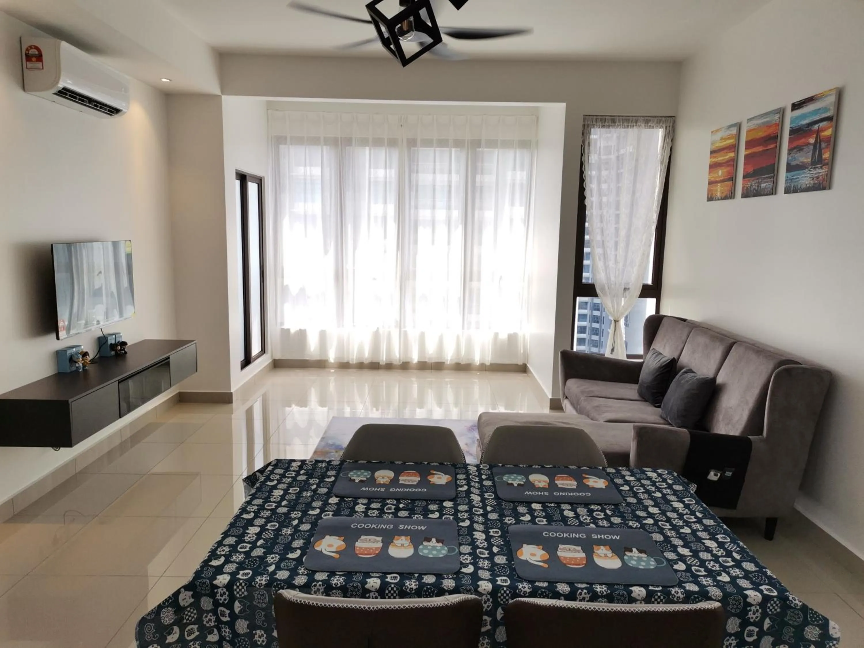 Living room, Bed in Bali Residences Melaka by E&E Homestay