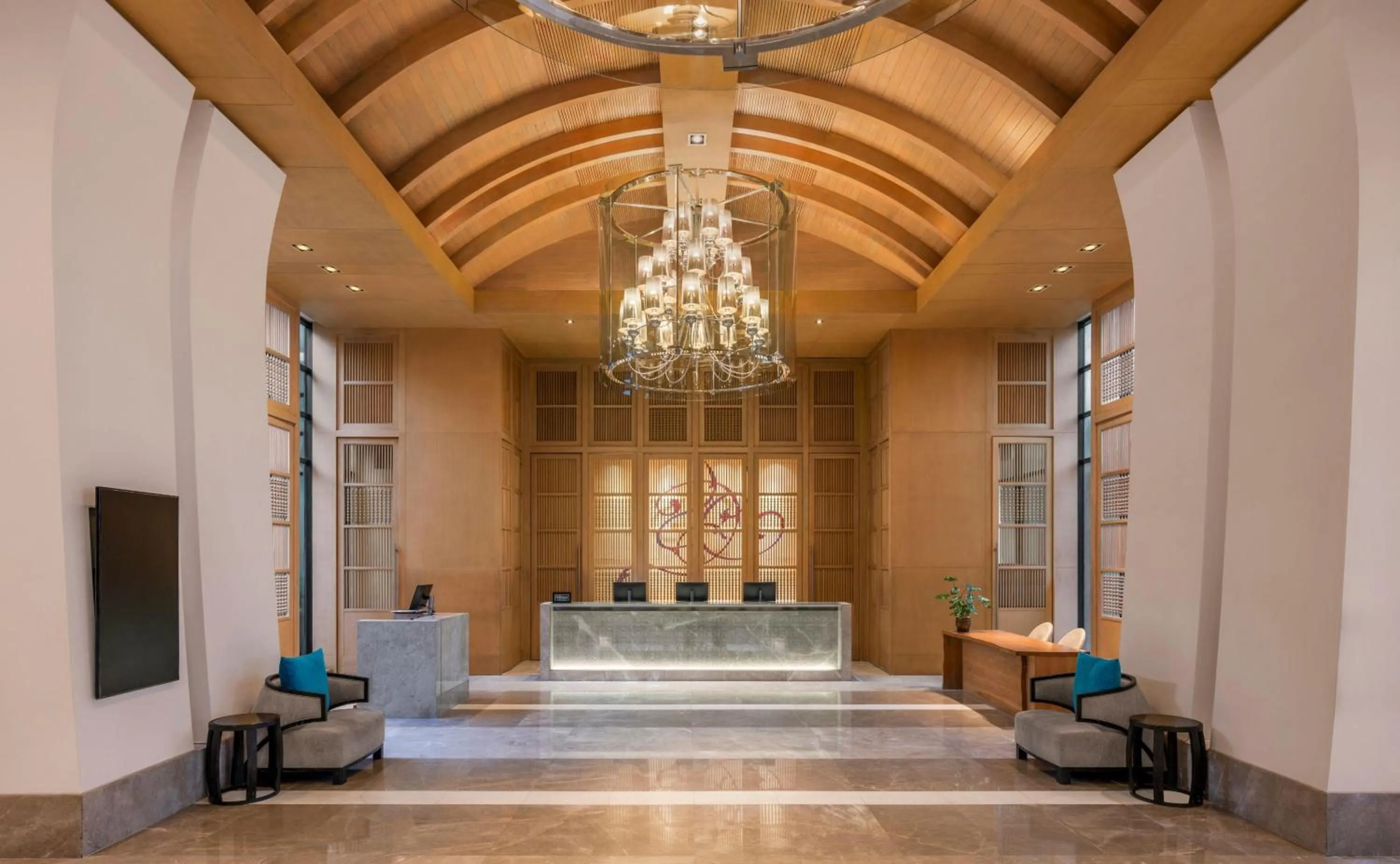 Lobby or reception in Hilton Bangkok Suvarnabhumi Golf Resort & Spa