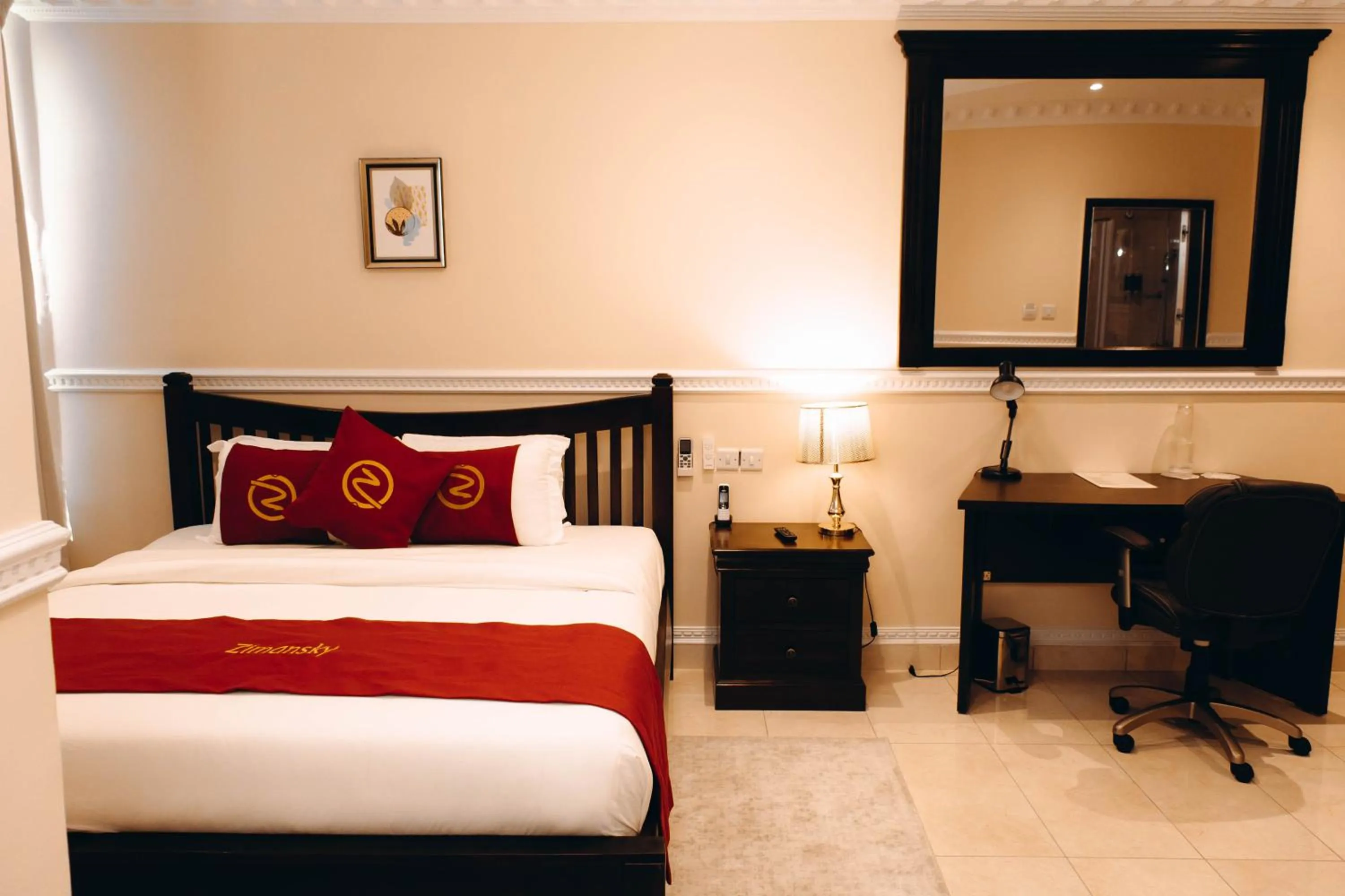 Bed in Zimansky Hotel