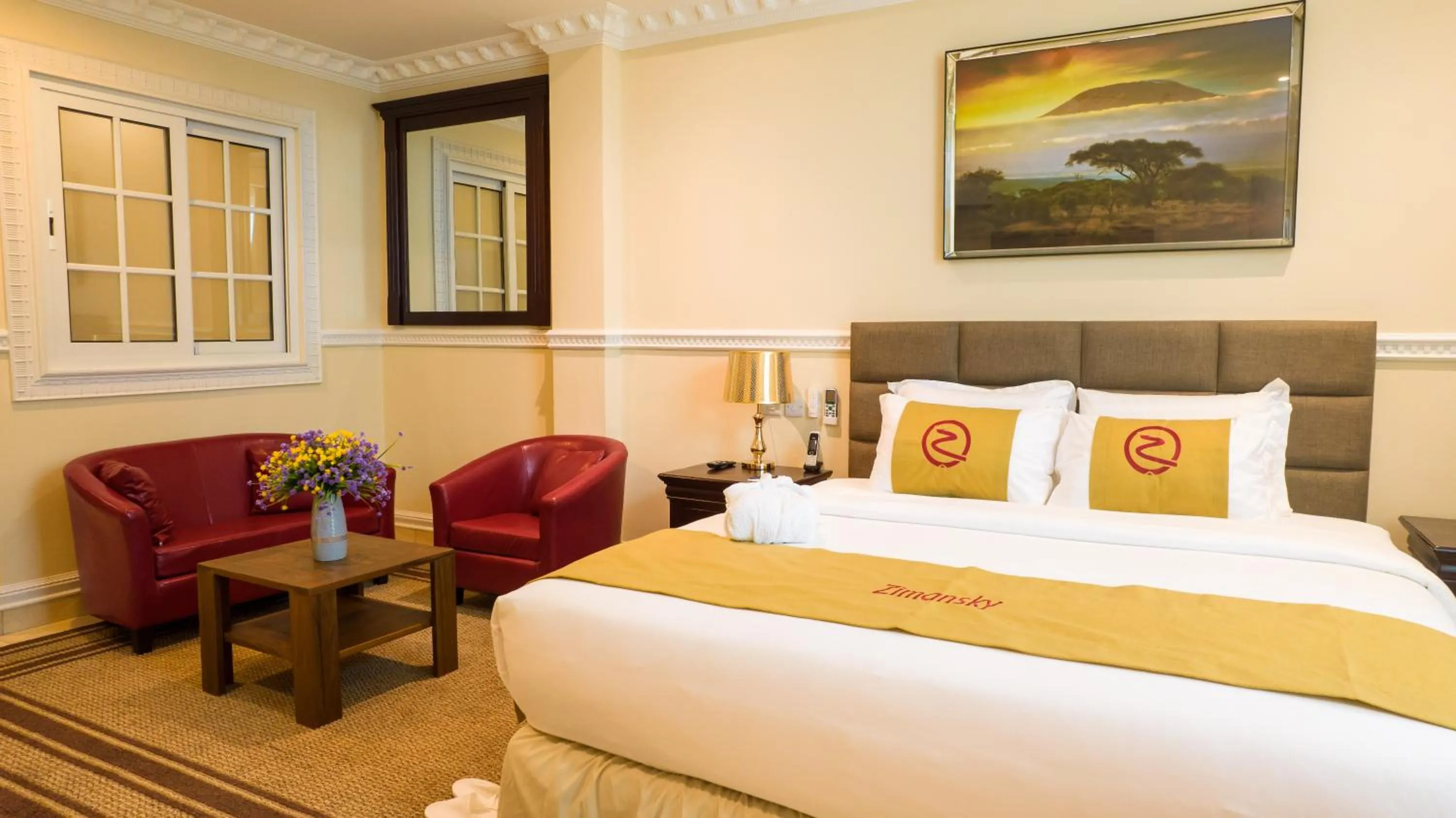 Bed in Zimansky Hotel