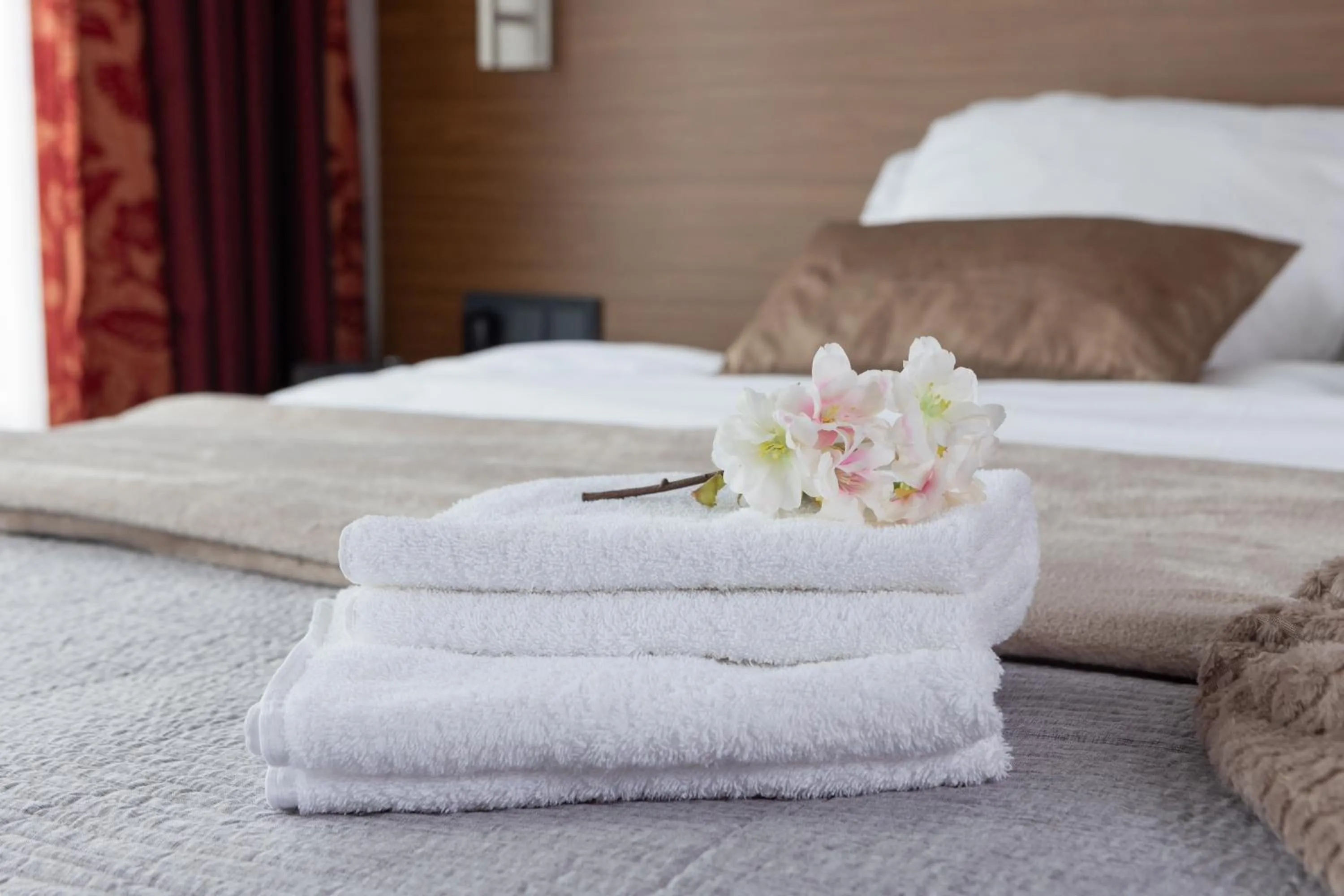 towels, Bed in Hampshire Hotel Petit Nord