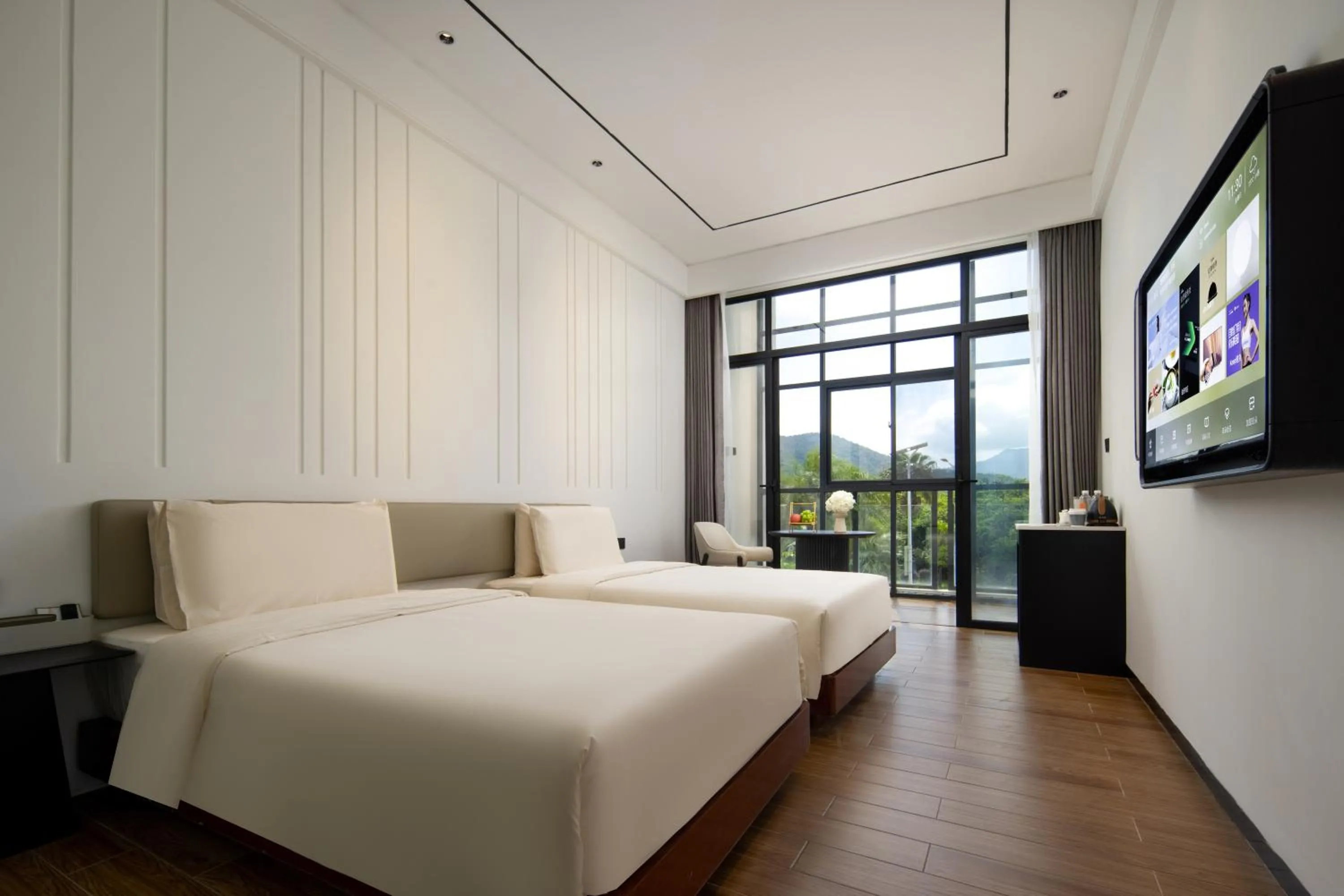 Bed in Atour X Hotel Shenzhen Dapeng Jiaochangwei