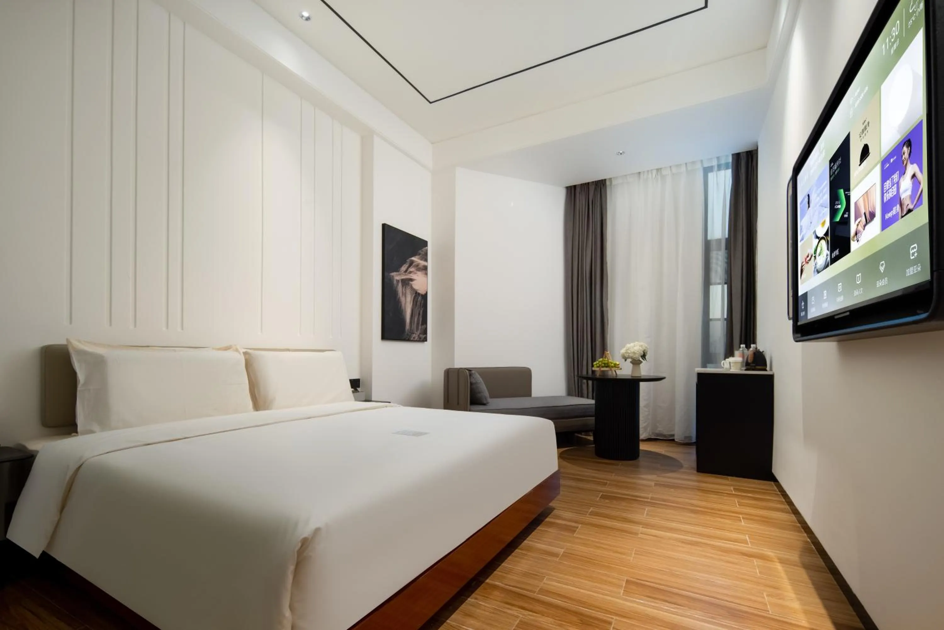 Bed in Atour X Hotel Shenzhen Dapeng Jiaochangwei