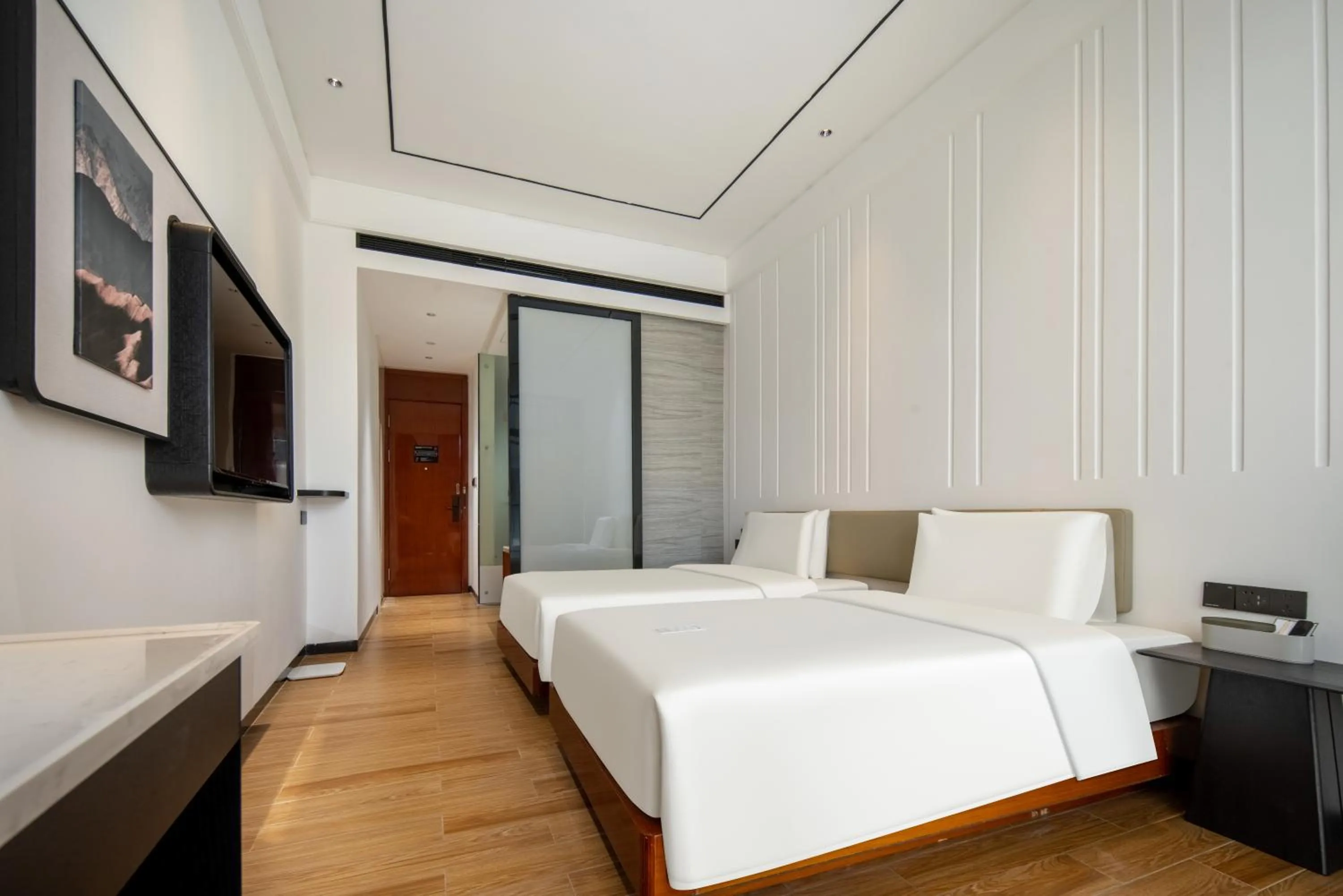 Bed in Atour X Hotel Shenzhen Dapeng Jiaochangwei